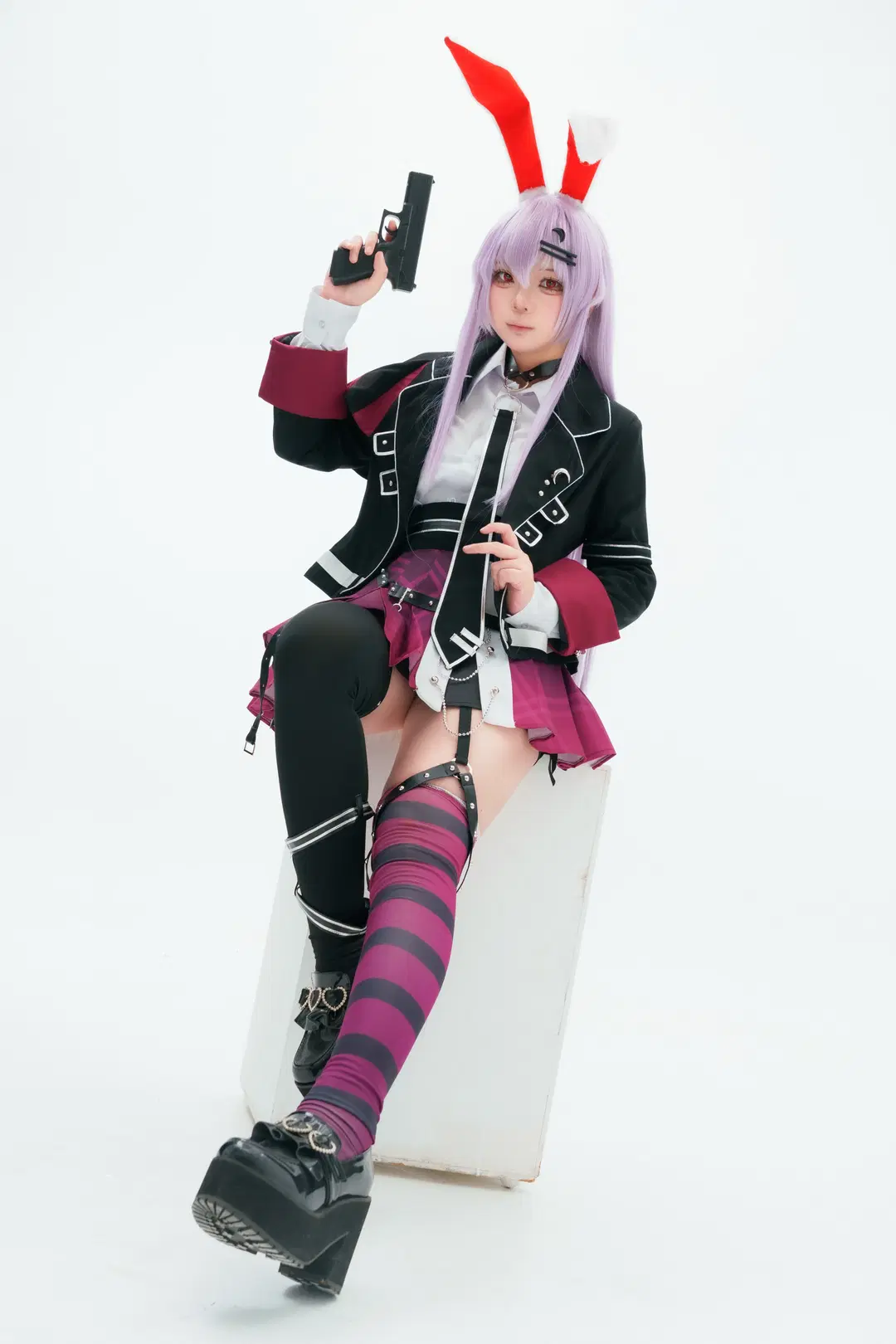【铃仙优昙华院因幡cos】东方Project白棚大片，展示狂气月兔 - 酒精灯Kana - 第5张