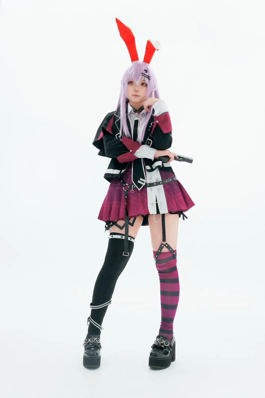 【铃仙优昙华院因幡cos】东方Project白棚大片，展示狂气月兔 - 酒精灯Kana - 第8张