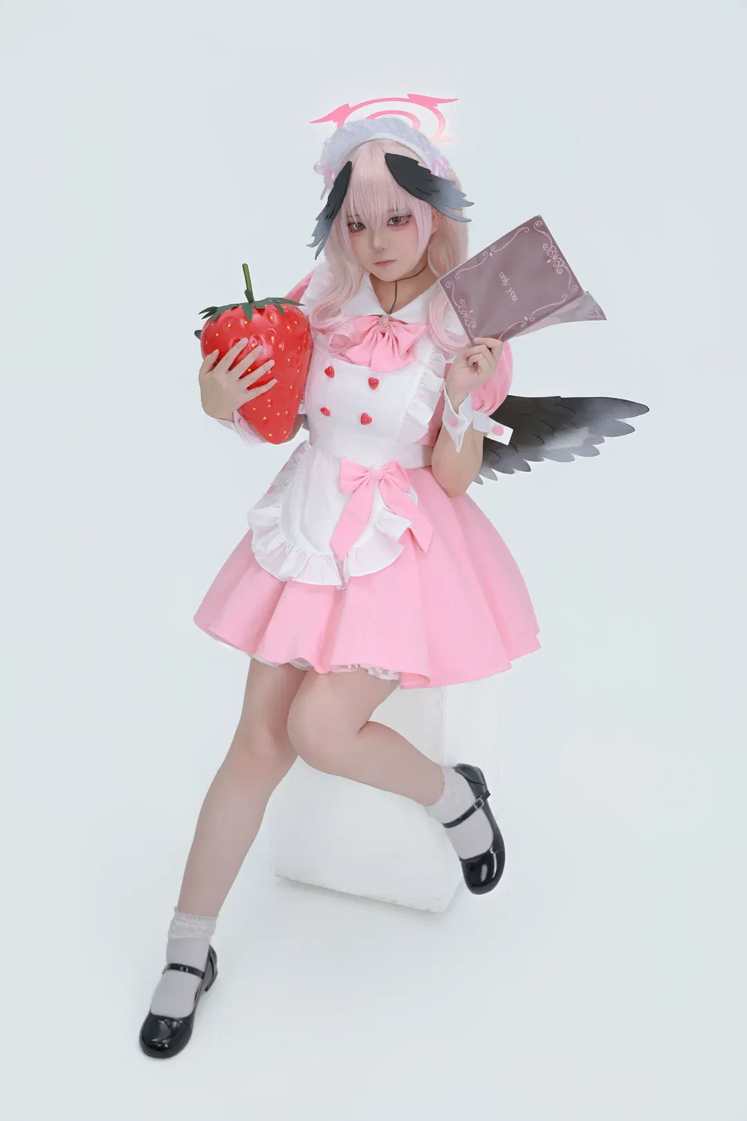 【下江小春cos】蔚蓝档案女仆装的白棚拍摄记录 - 酒精灯Kana - 第10张