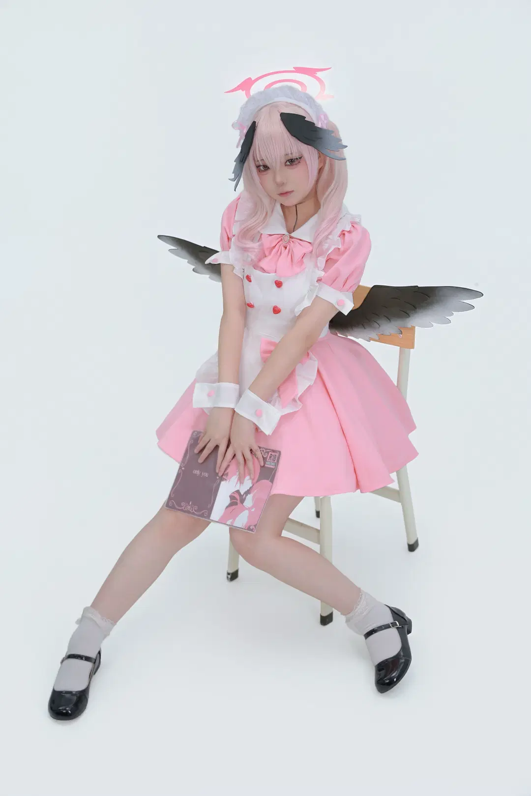 【下江小春cos】蔚蓝档案女仆装的白棚拍摄记录 - 酒精灯Kana - 第5张