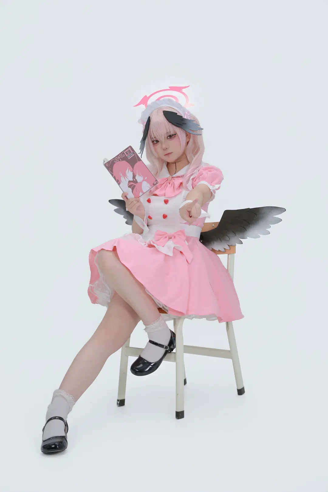 【下江小春cos】蔚蓝档案女仆装的白棚拍摄记录 - 酒精灯Kana - 第8张