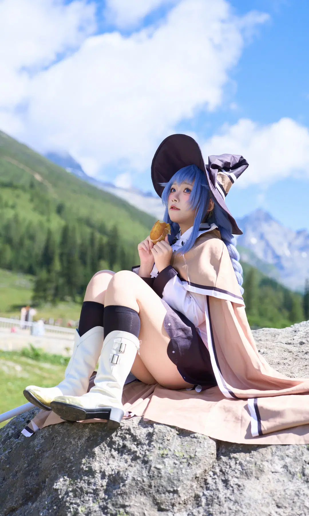 洛琪希cos, 无职转生, 外景cosplay, 丝袜, 四姑娘山