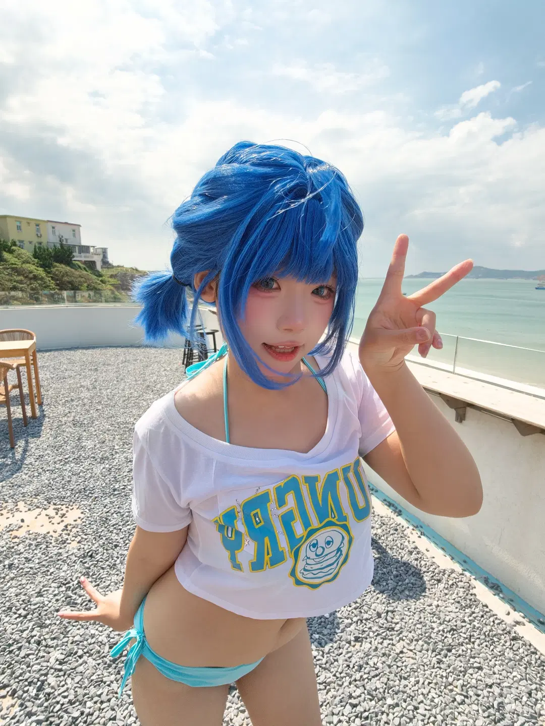 【八奈见杏菜cos】败犬女主太多了！枸杞岛水着拍摄 - 全世界都听小柚的话 - 第2张