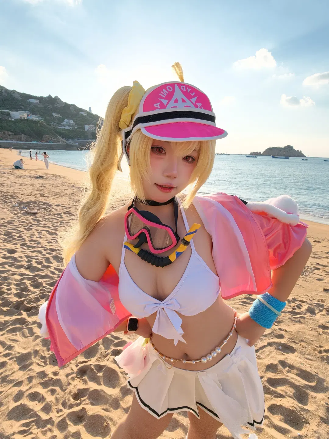 【露西cos】绝区零露西海边水着