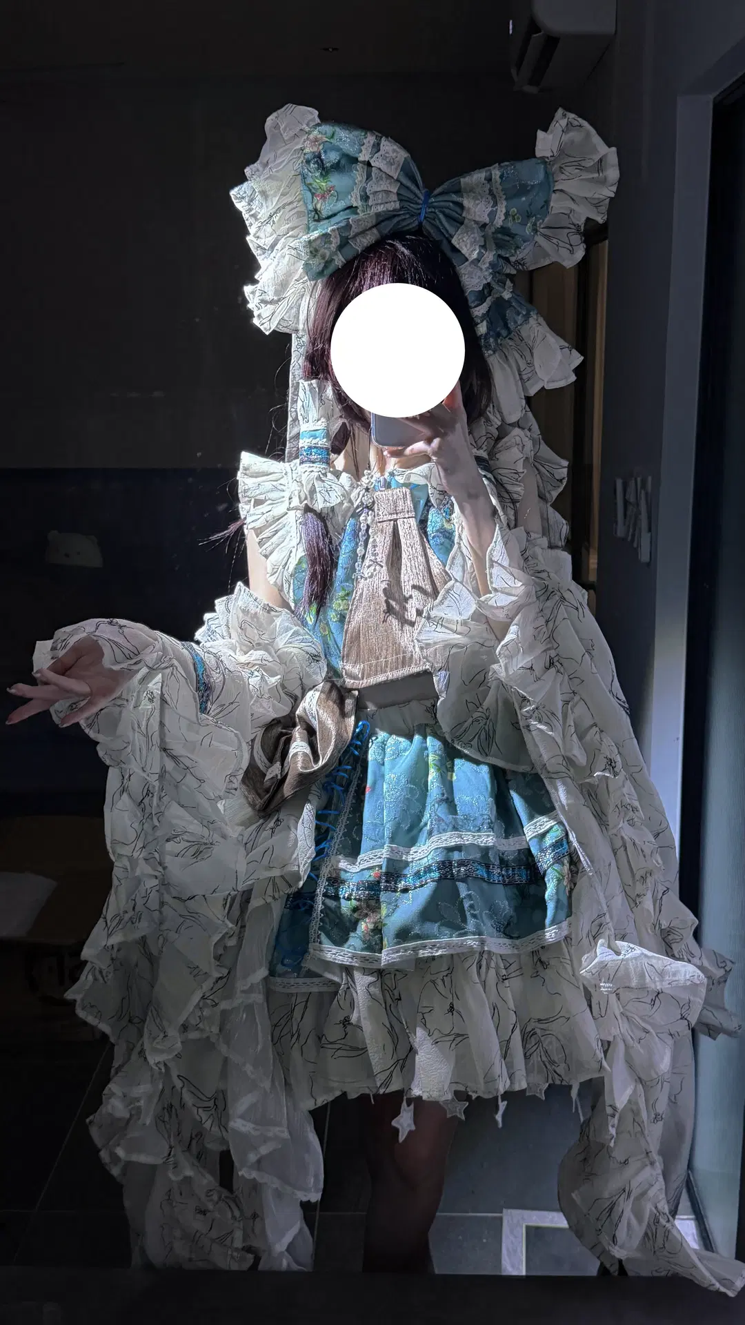 博丽灵梦cos, 东方Project, Lolita, 青灵梦, cos试衣
