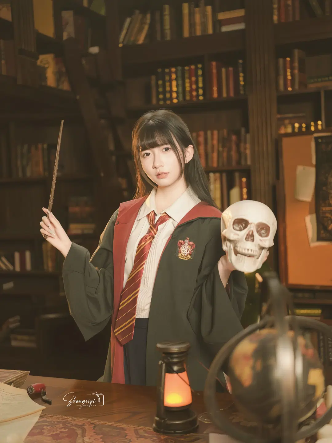 在复古书房拍一组美式魔法学院风证件照 - 坏坏孩子琦 - 第5张