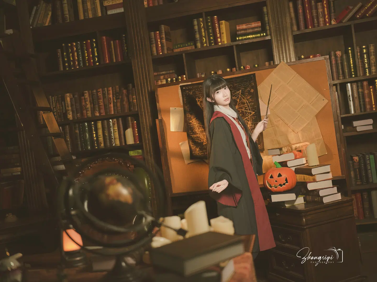 在复古书房拍一组美式魔法学院风证件照 - 坏坏孩子琦 - 第8张