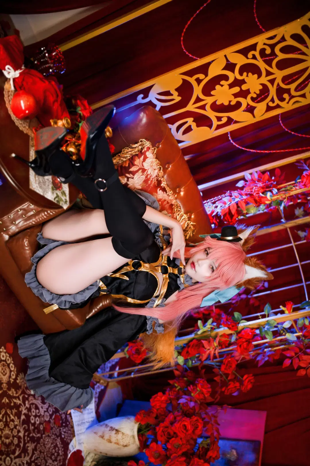【玉藻前cos】FGO漆黑魔术师，红玫瑰与鸟笼的魔术之夜 - 爱用富士的牛牛 - 第6张