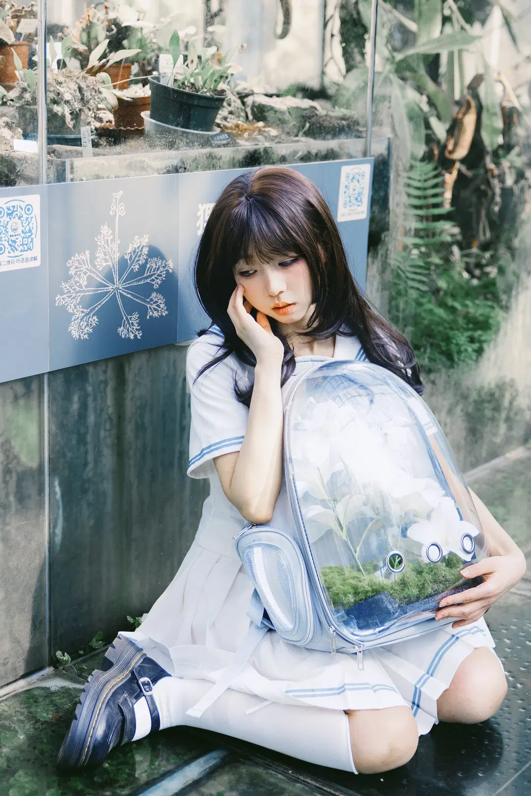 植物园温室里的夏日JK制服写真 - FizzleBang丶 - 第5张