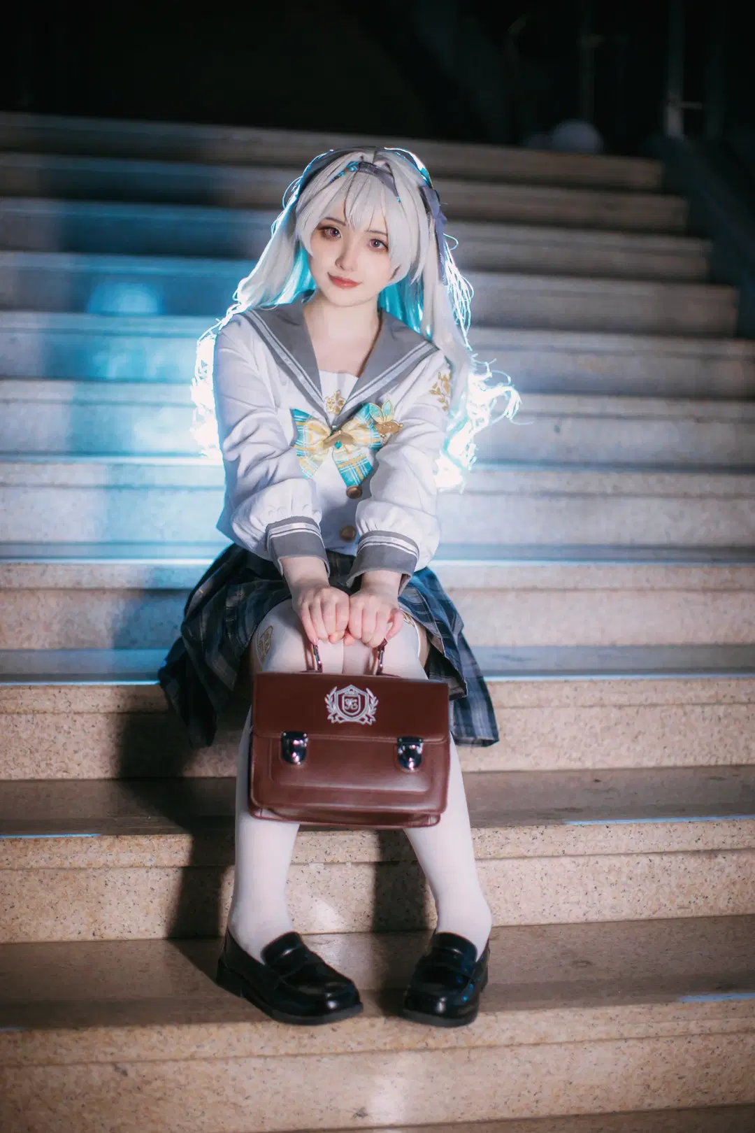 【流萤cos】星穹铁道漫展D1场照，流萤JK制服返图 - 八次方根 - 第7张