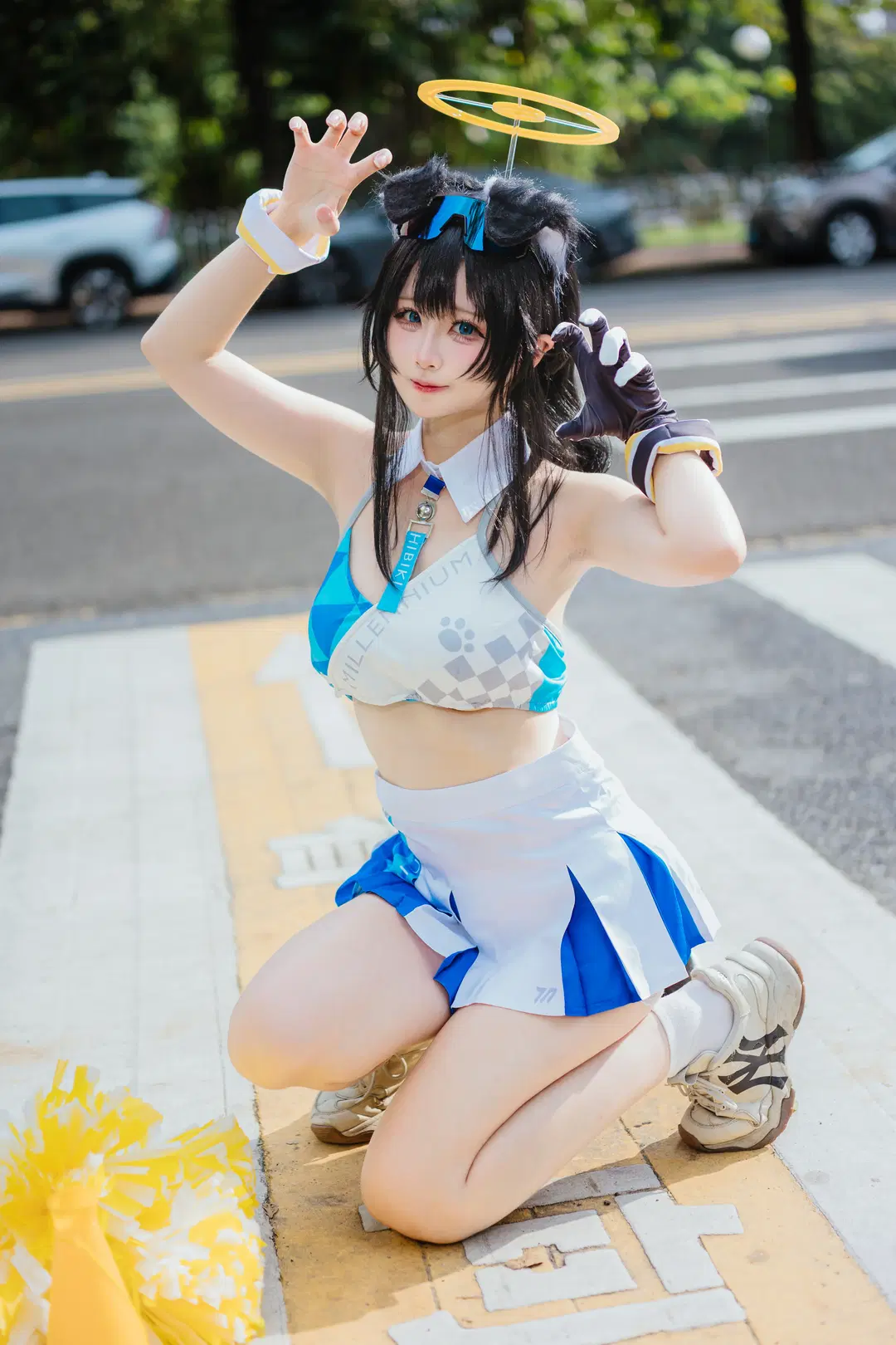 【拉拉响cos】蔚蓝档案CICF漫展返图，斑马线上的啦啦队活力满格 - 八次方根 - 第5张