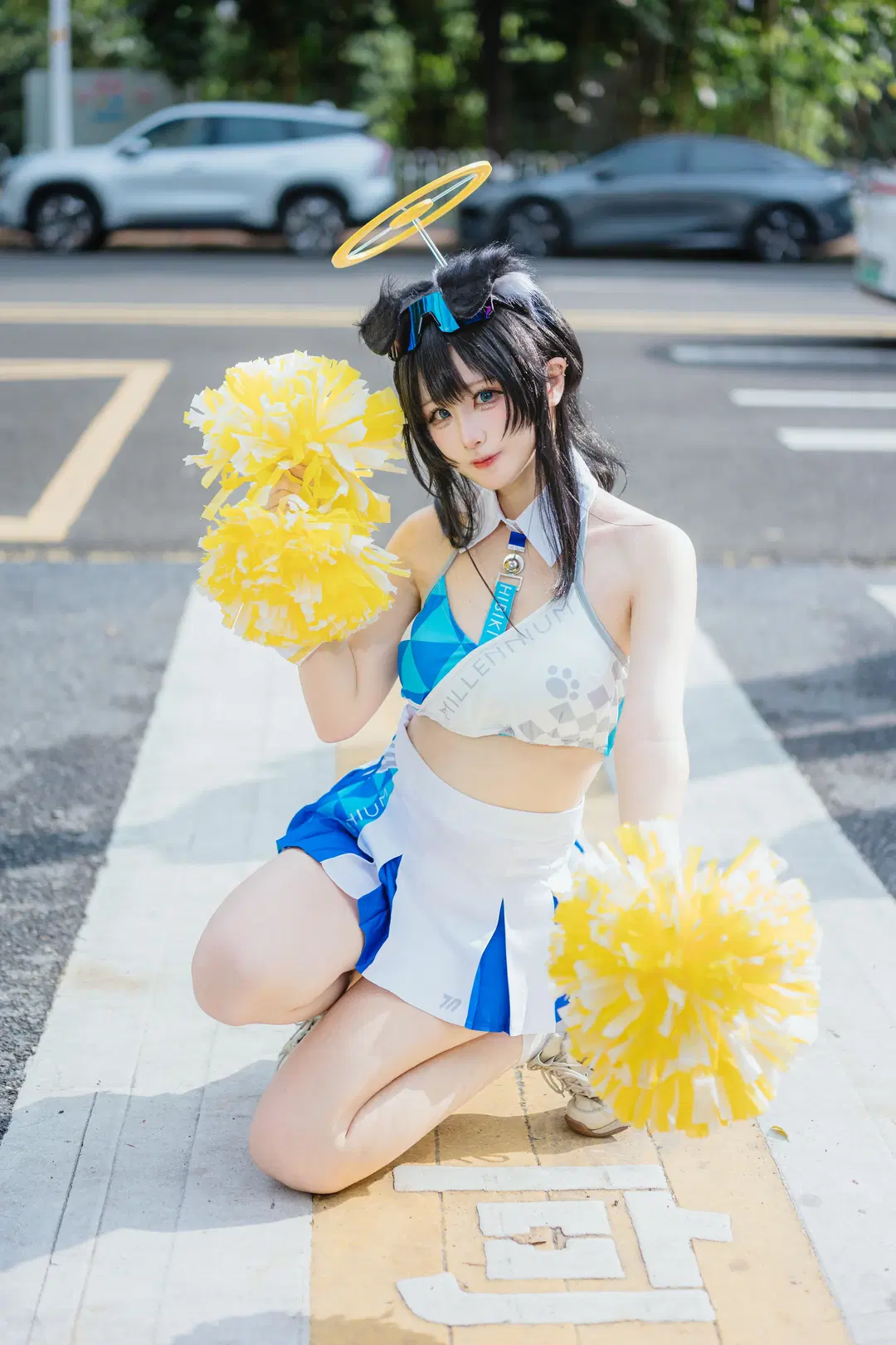 【拉拉响cos】蔚蓝档案CICF漫展返图，斑马线上的啦啦队活力满格 - 八次方根 - 第7张