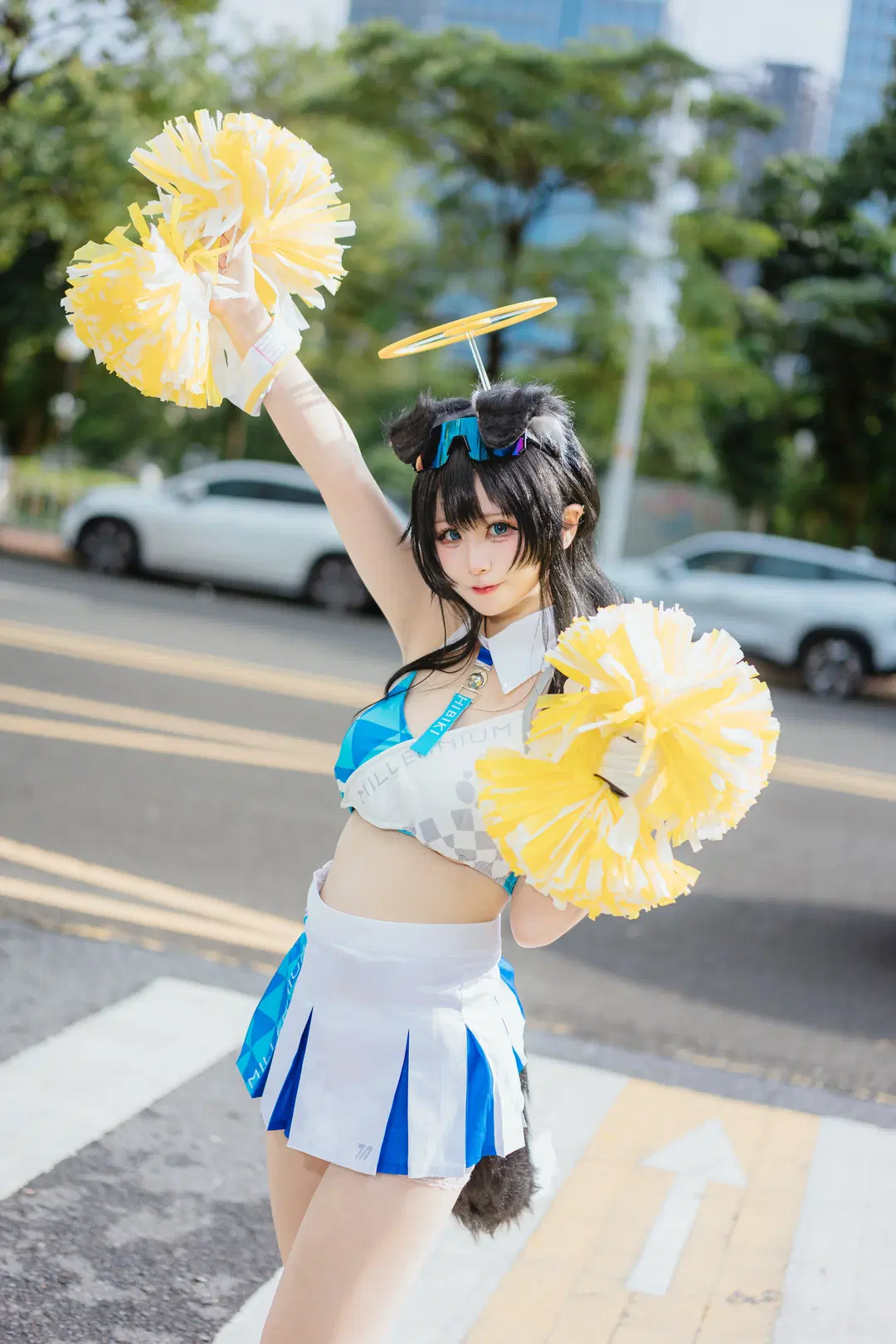 【拉拉响cos】蔚蓝档案CICF漫展返图，斑马线上的啦啦队活力满格 - 八次方根 - 第8张