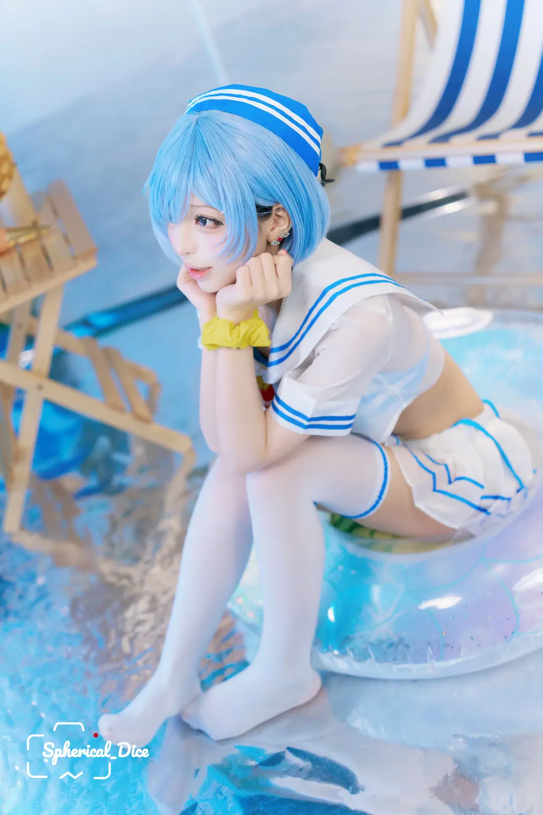 【蕾姆cos】從零開始的異世界生活，夏日水手服不一樣的藍白清涼 - 圆形骰子 - 第10張