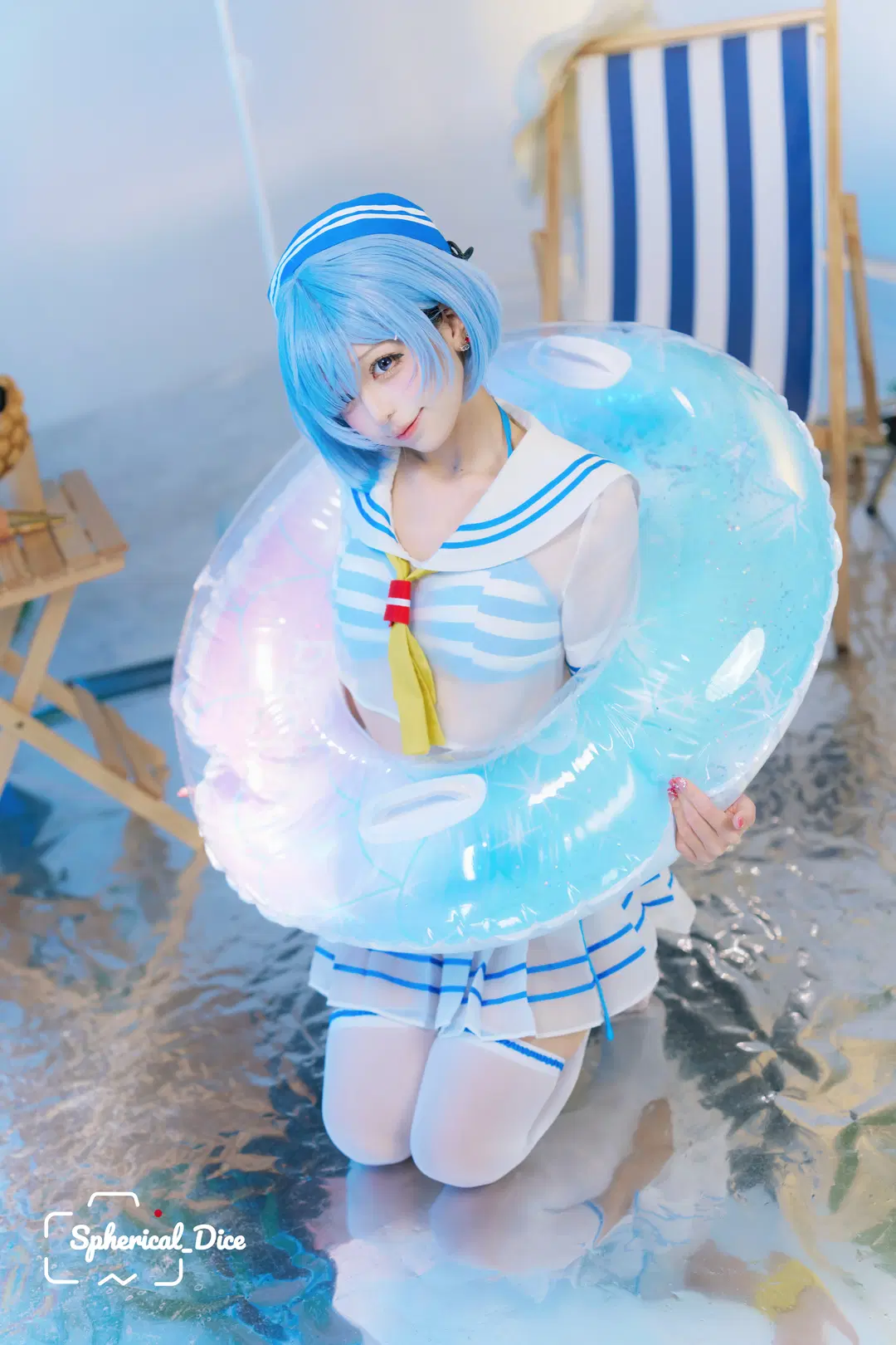 【蕾姆cos】從零開始的異世界生活，夏日水手服不一樣的藍白清涼 - 圆形骰子 - 第12張
