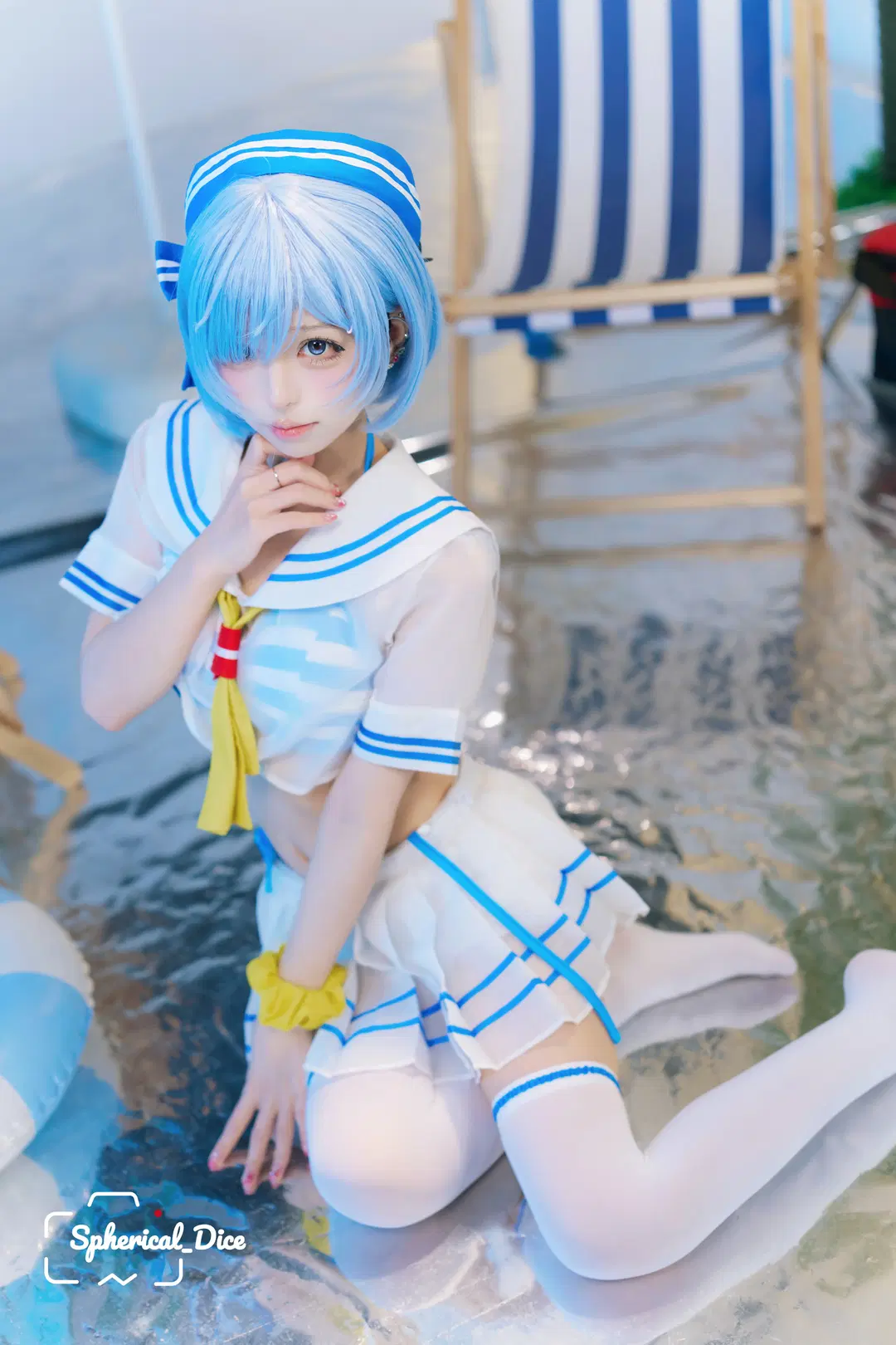 【蕾姆cos】從零開始的異世界生活，夏日水手服不一樣的藍白清涼 - 圆形骰子 - 第14張