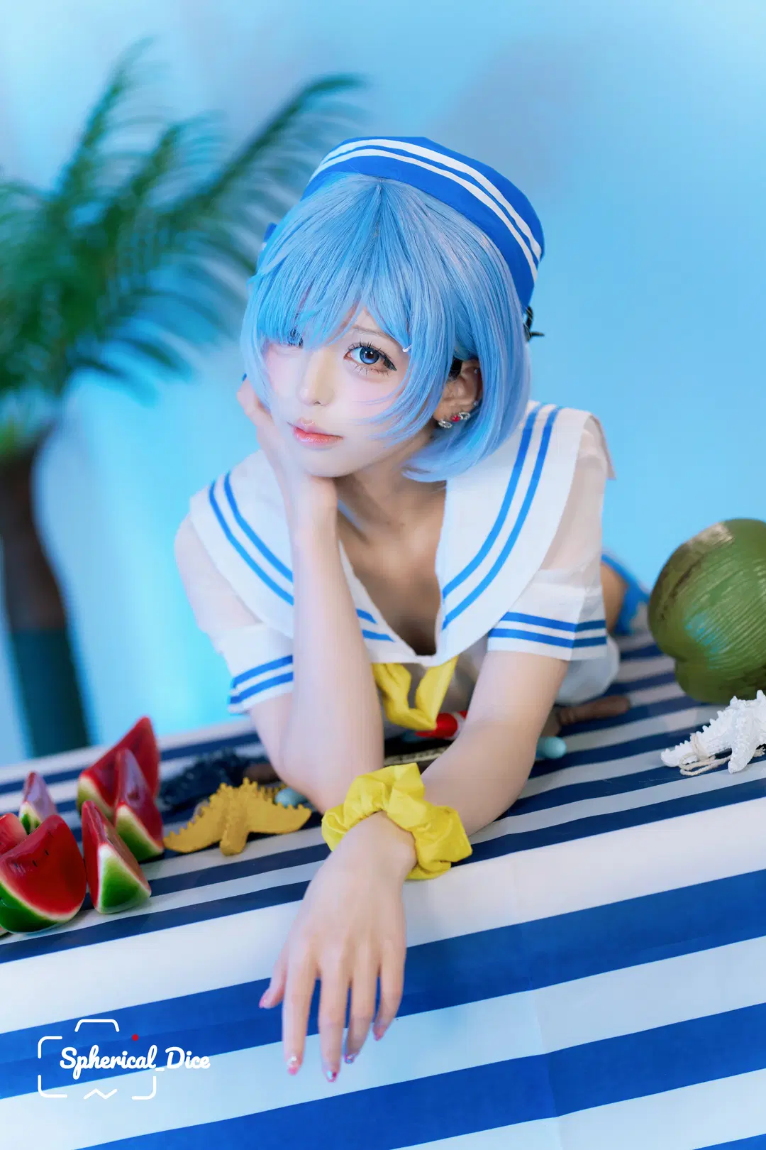 【蕾姆cos】從零開始的異世界生活，夏日水手服不一樣的藍白清涼 - 圆形骰子 - 第4張