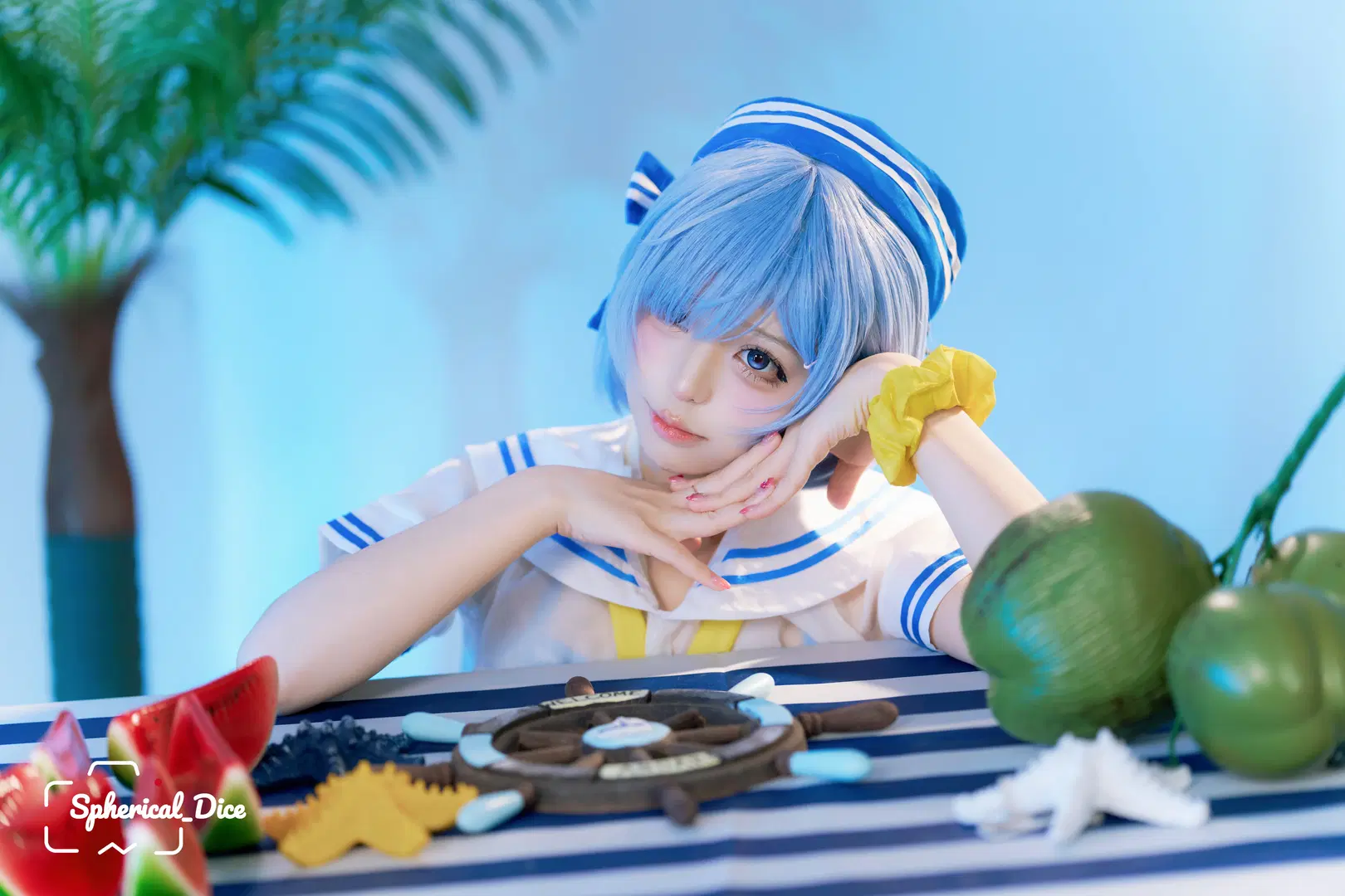 【蕾姆cos】從零開始的異世界生活，夏日水手服不一樣的藍白清涼 - 圆形骰子 - 第6張
