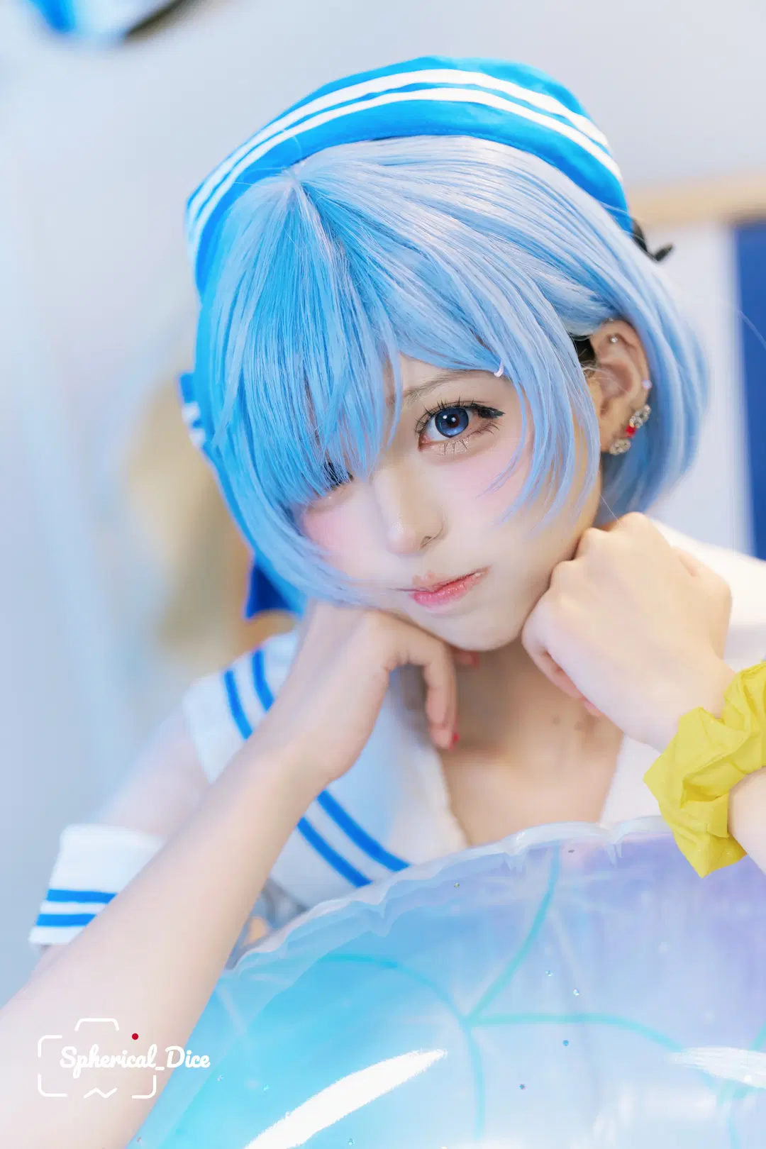【蕾姆cos】從零開始的異世界生活，夏日水手服不一樣的藍白清涼 - 圆形骰子 - 第9張