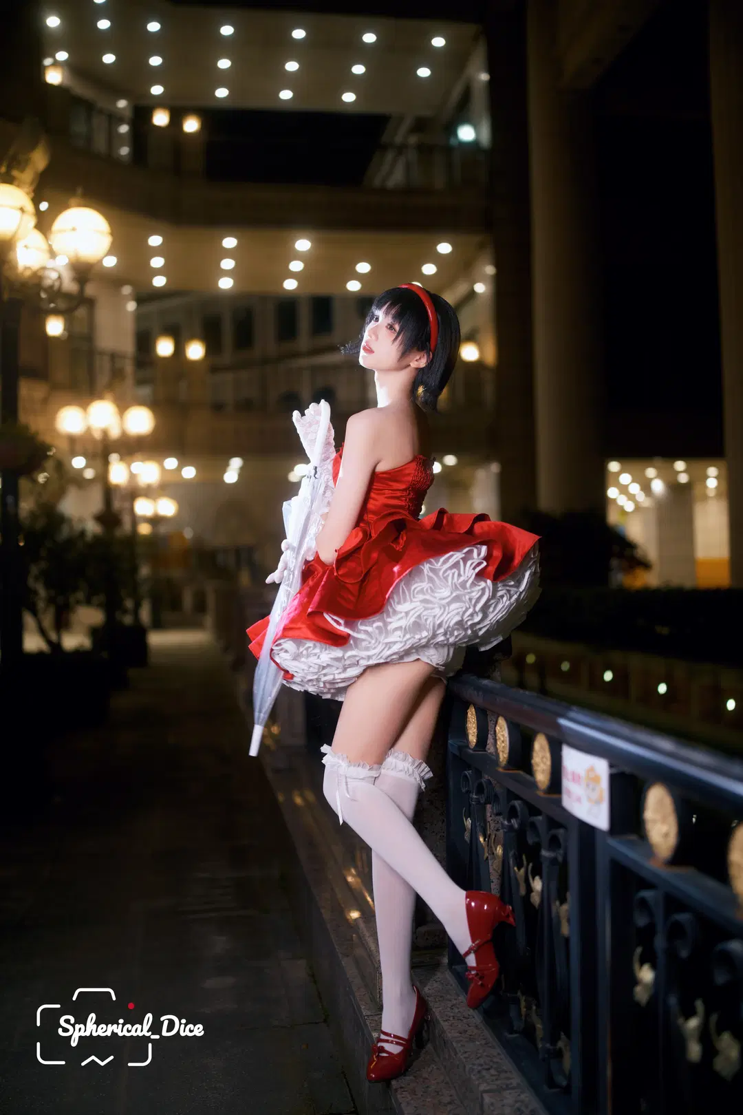 【霧越未麻cos】未麻的部屋，夜色中的透明傘與白絲 - 圆形骰子 - 第5張