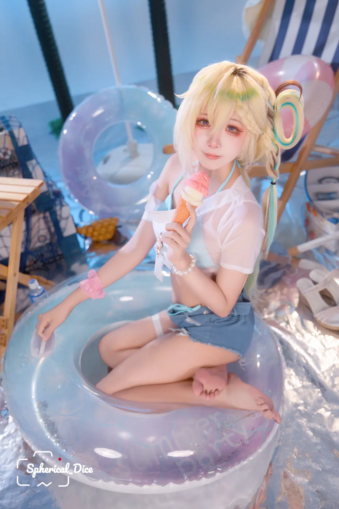 【琳奈cos】鸣潮薄荷糖夏日棚拍记录 - 圆形骰子 - 第2张