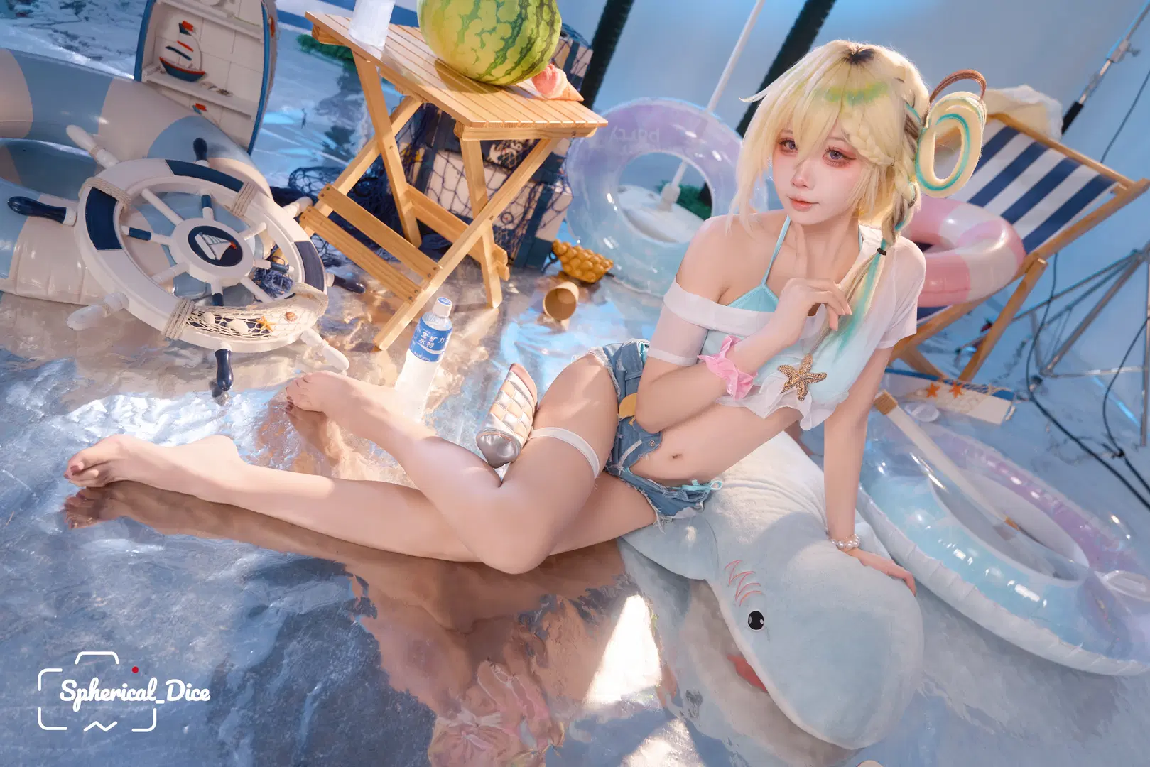 Wuthering Waves, Lynae cosplay, Swimsuit cosplay, Cosplay photography, Mint Candy Summer
