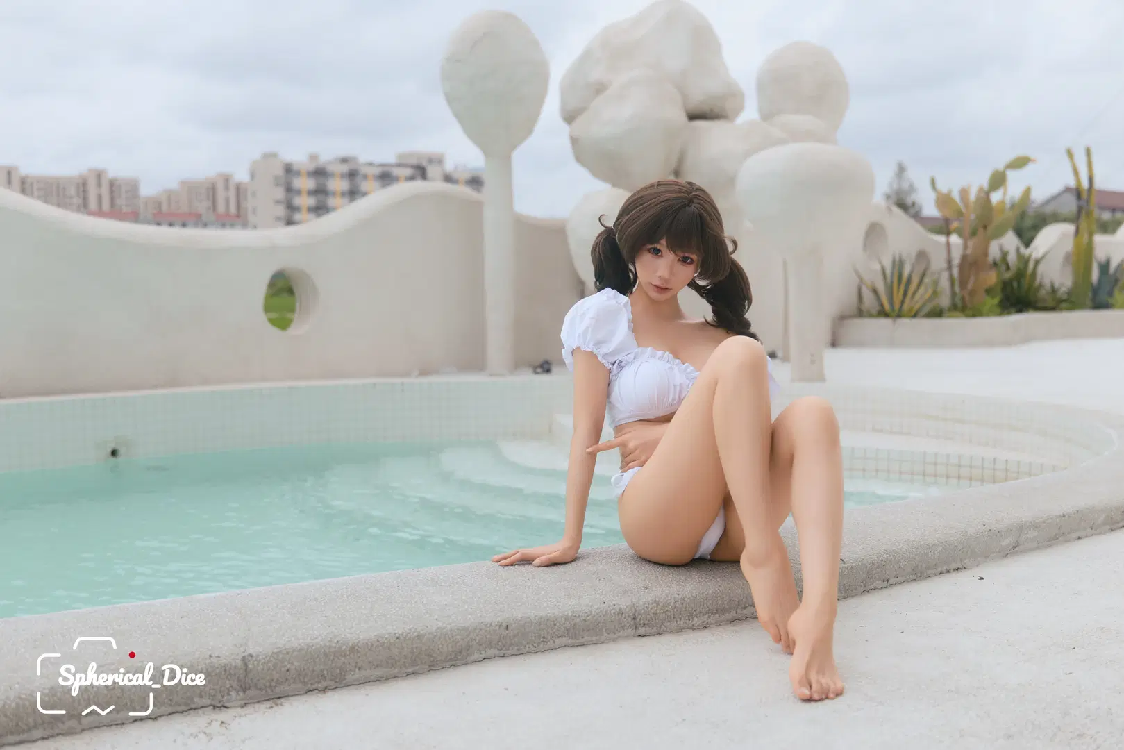Mint Pool Photoshoot on a Typhoon Day by 圆形骰子 - Image 4