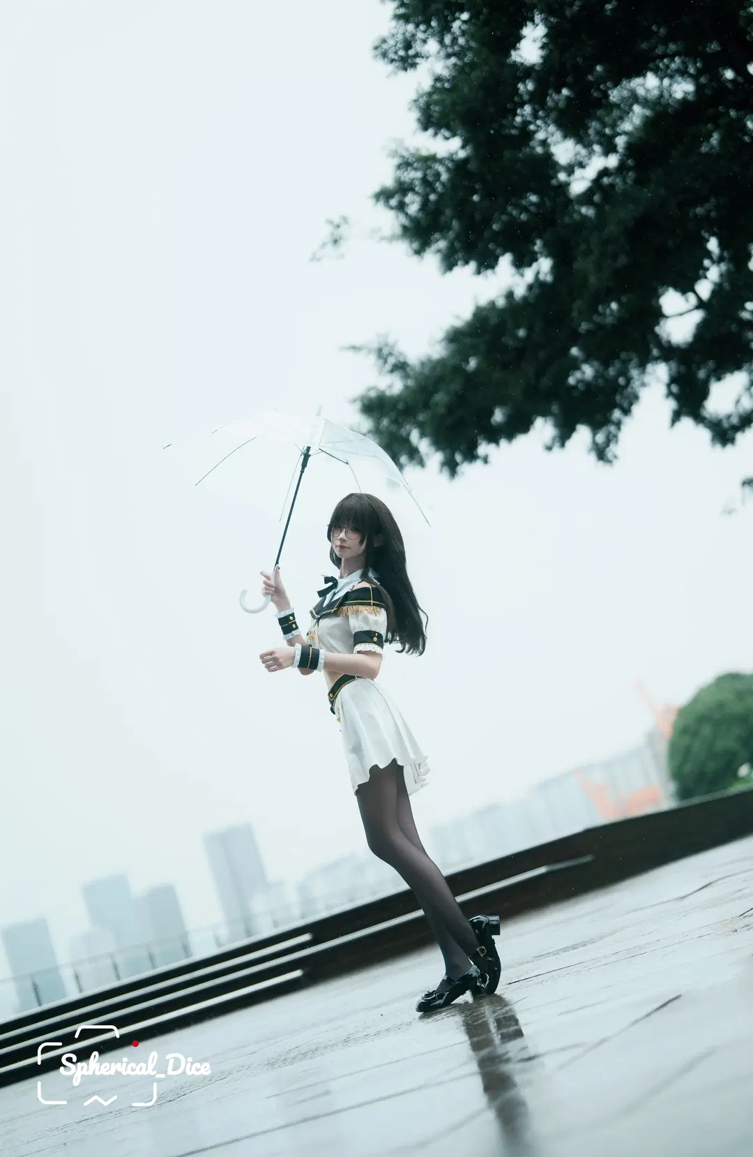 雨天的江边水手服日记，透明伞下的清冷感 - 圆形骰子 - 第9张