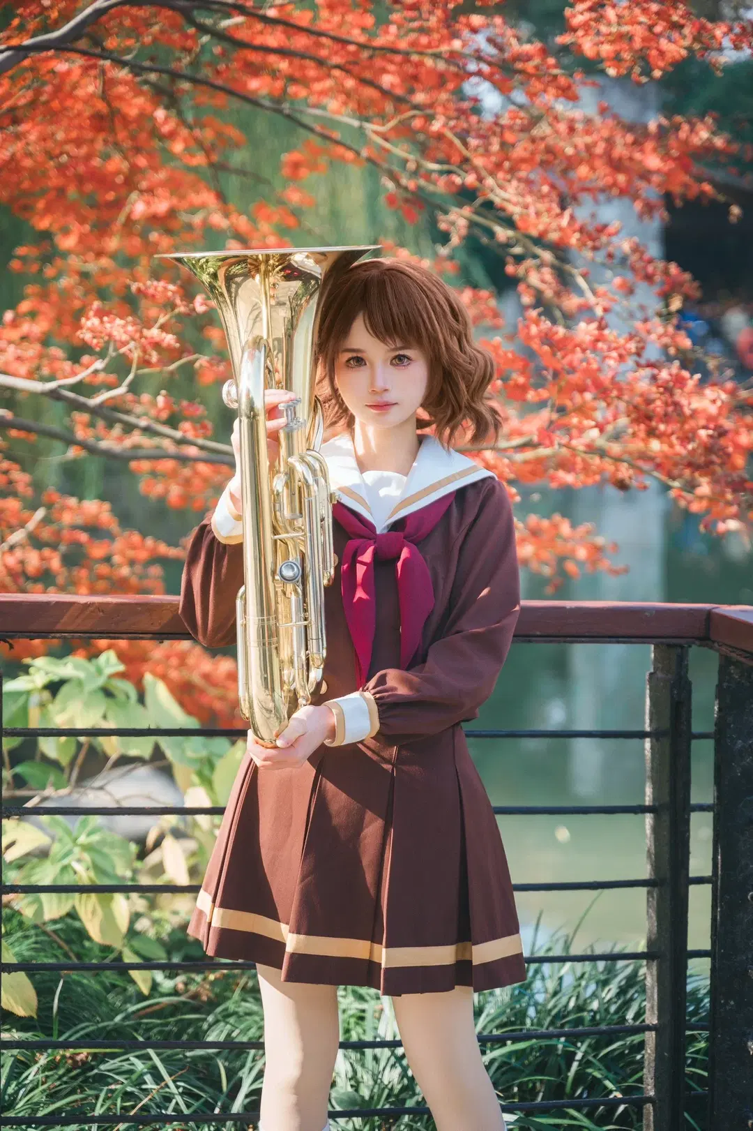 【黄前久美子cos】秋日枫叶下吹响上低音号的乐章 - 天枰君 - 第3张