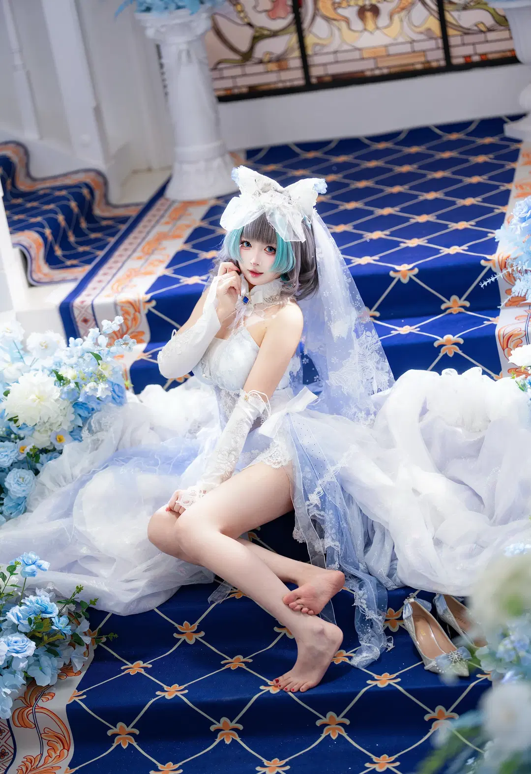 [Cheshire Cosplay] This Azur Lane Bridal Gown Is Truly Gorgeous by 忧郁的芒果酱 - Image 4