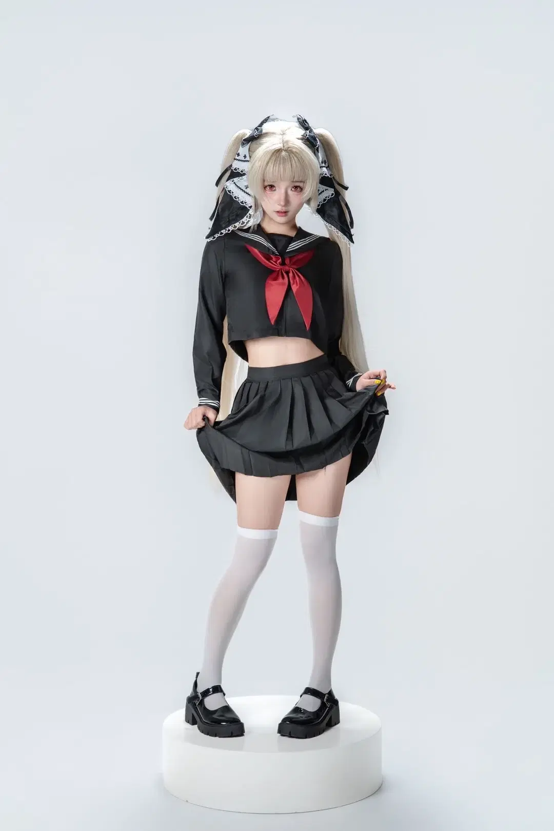コスプレ, 二次元撮影, アズールレーン, 白ストッキング, フォーミダブル コスプレ