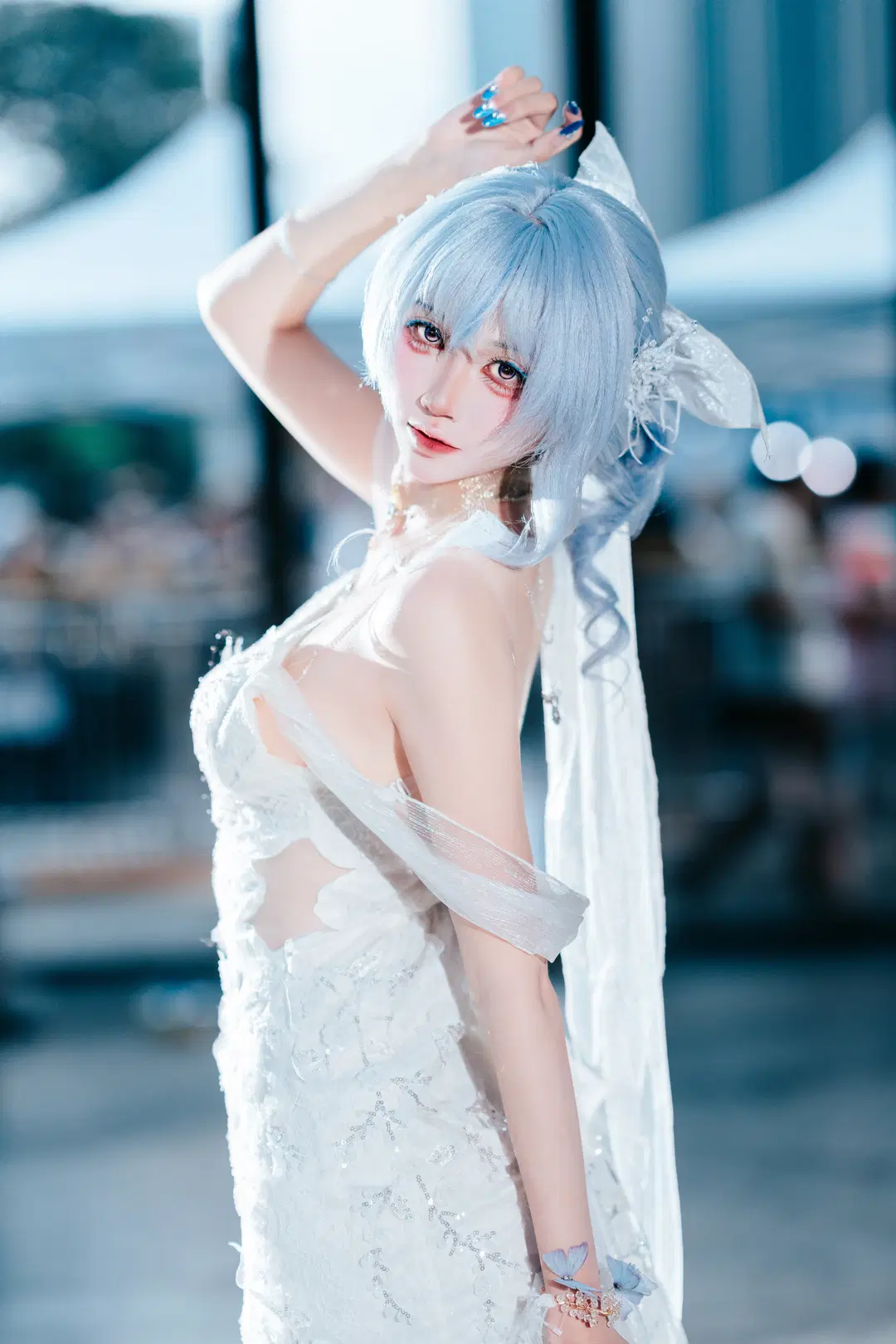 【ショアキーパー コスプレ】中国国際漫画祭（CICF）イベント写真、『鳴潮』の白ドレススタイル - zbw-满满满满 - 4枚目