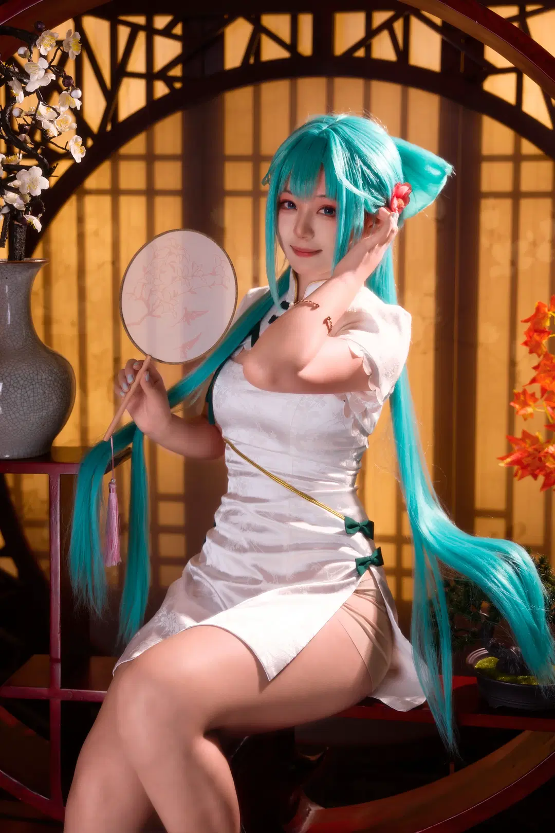 【初音未來cos】初音未來韶華，國風改良旗袍的優雅 - KomikadoYUC - 第2張