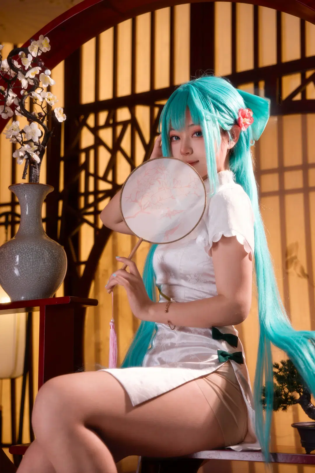 【初音未來cos】初音未來韶華，國風改良旗袍的優雅 - KomikadoYUC - 第3張
