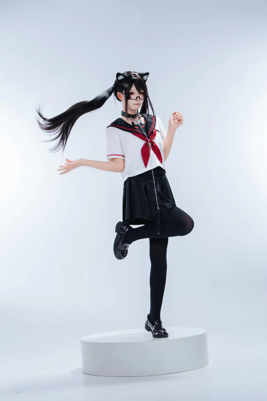 猫耳水手服JK制服棚拍记录 - 小红帽 - 第2张