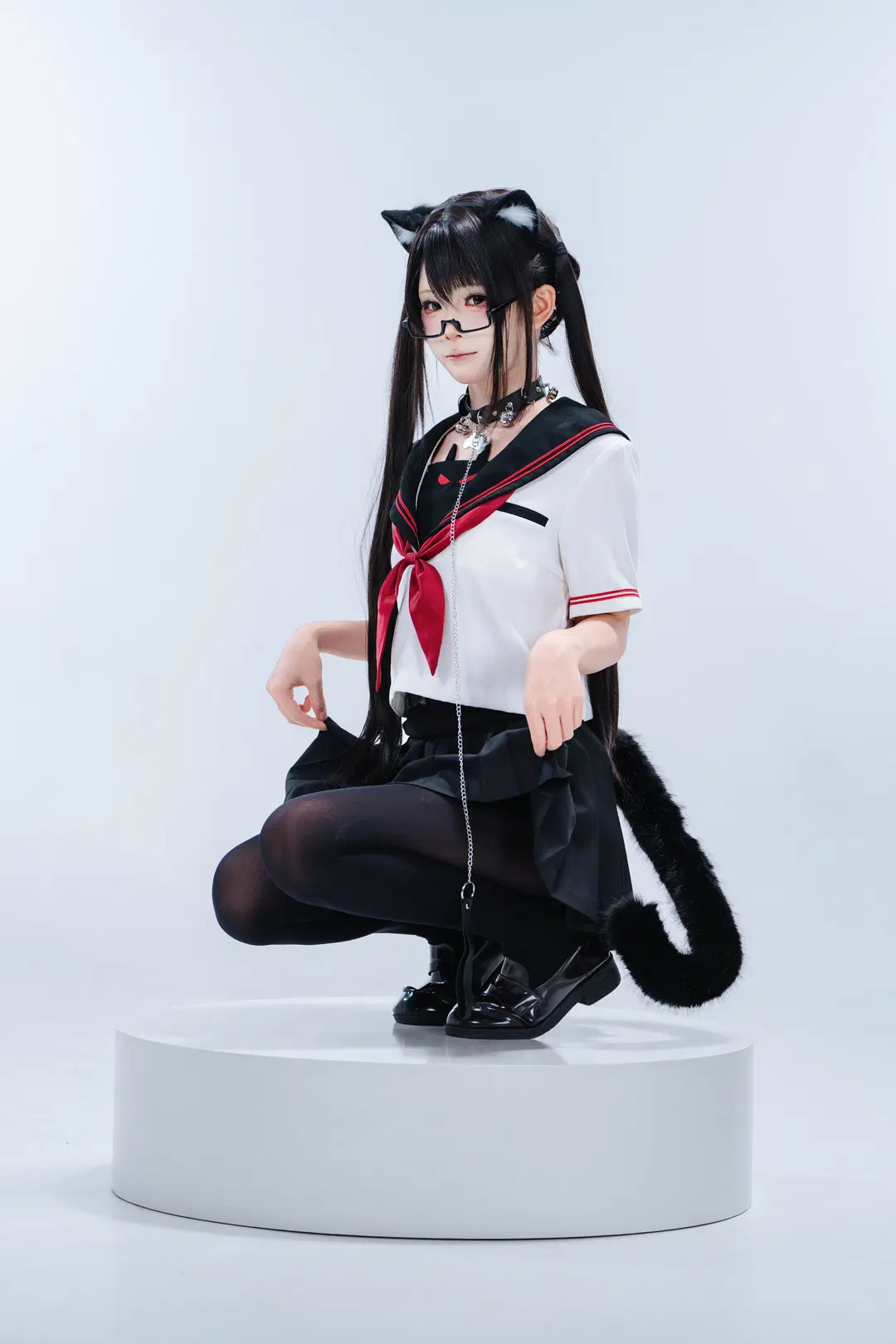 猫耳水手服JK制服棚拍记录 - 小红帽 - 第3张
