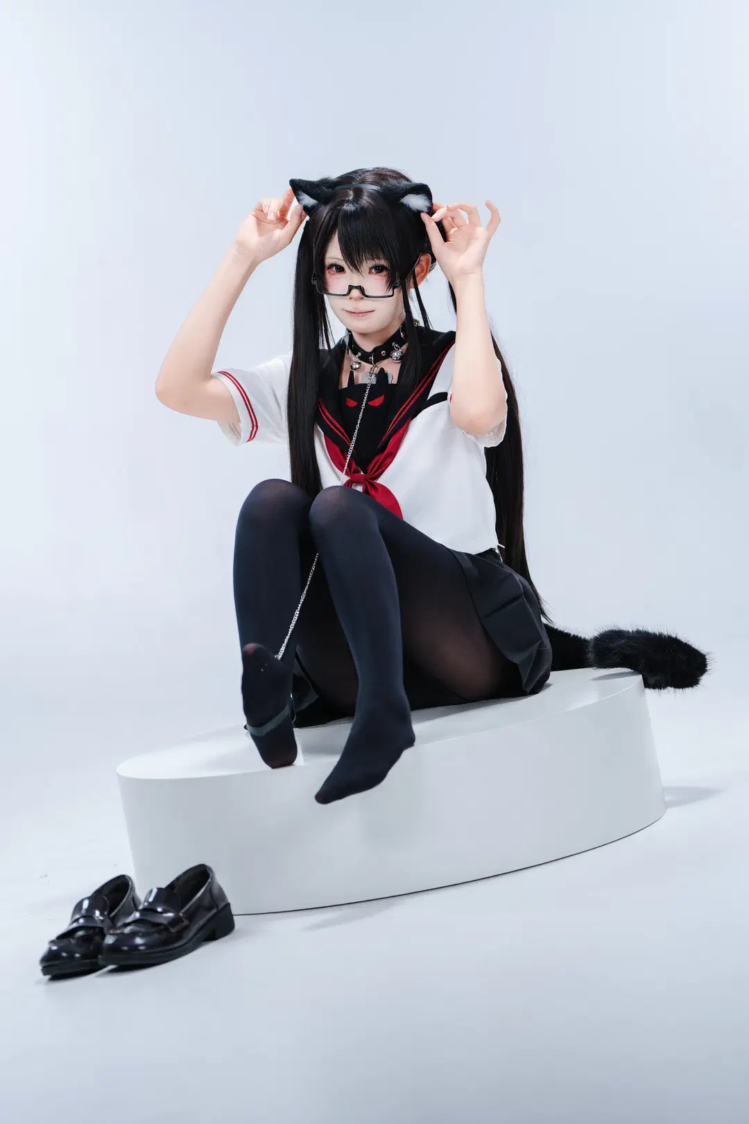 猫耳水手服JK制服棚拍记录 - 小红帽 - 第4张