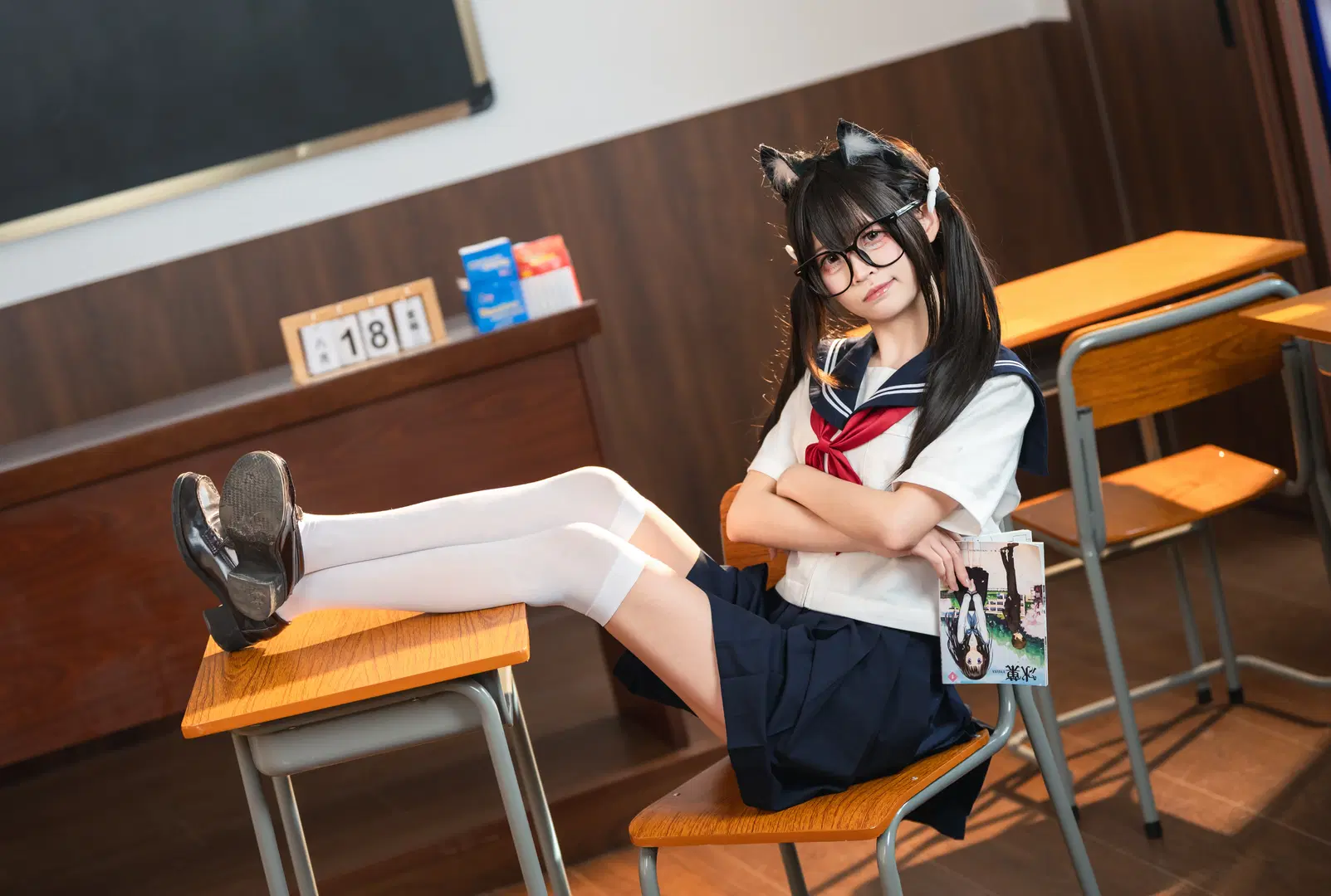 Classroom after skipping class: JK uniform Campus style daily record by 小红帽 - Image 4