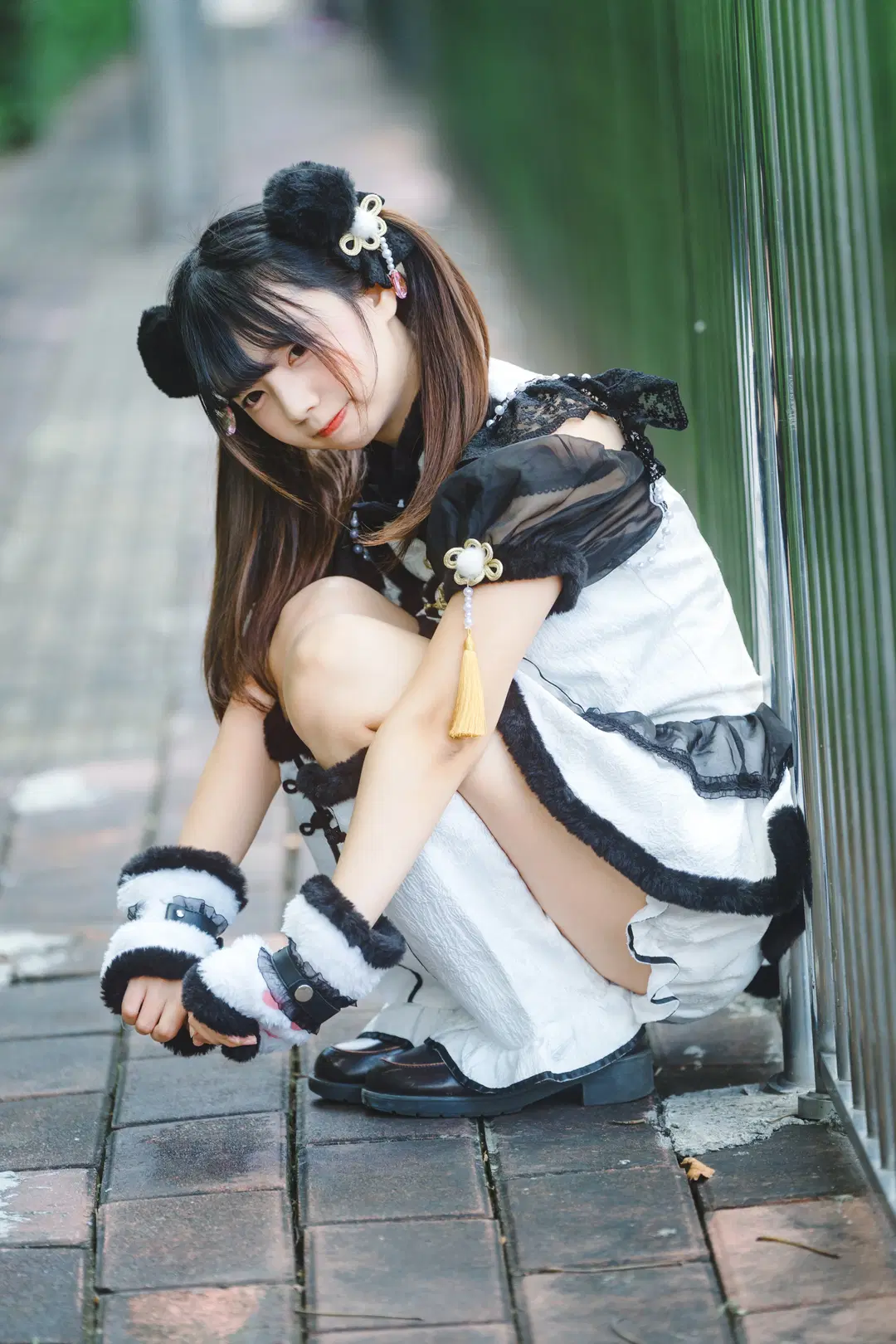 Panda Cheongsam Convention Return Photos: This Black & White Plush Outfit is Stunning by 小红帽 - Image 3