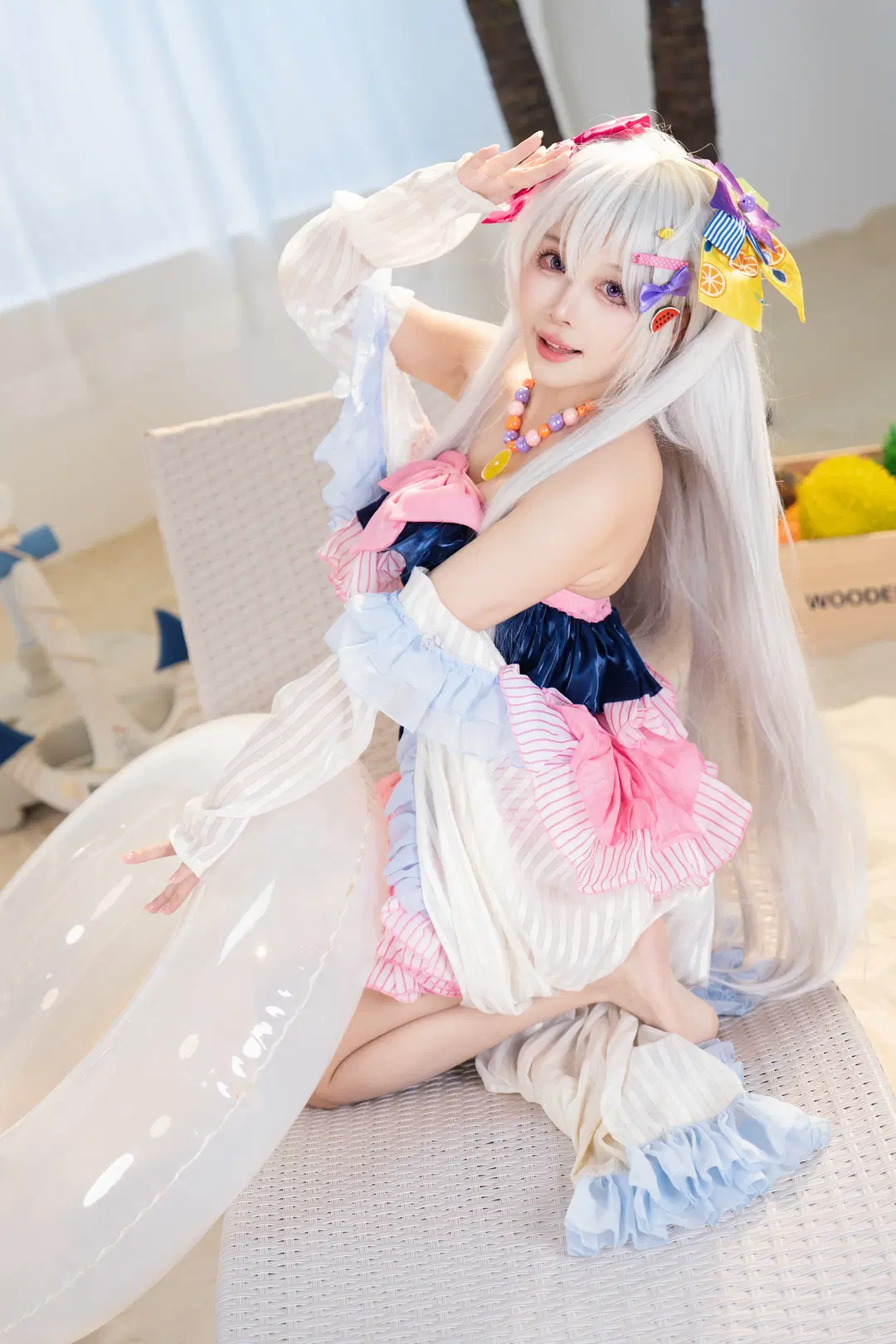【白洲梓cos】碧蓝档案水梓的夏日泳池正片 - 小红帽 - 第2张