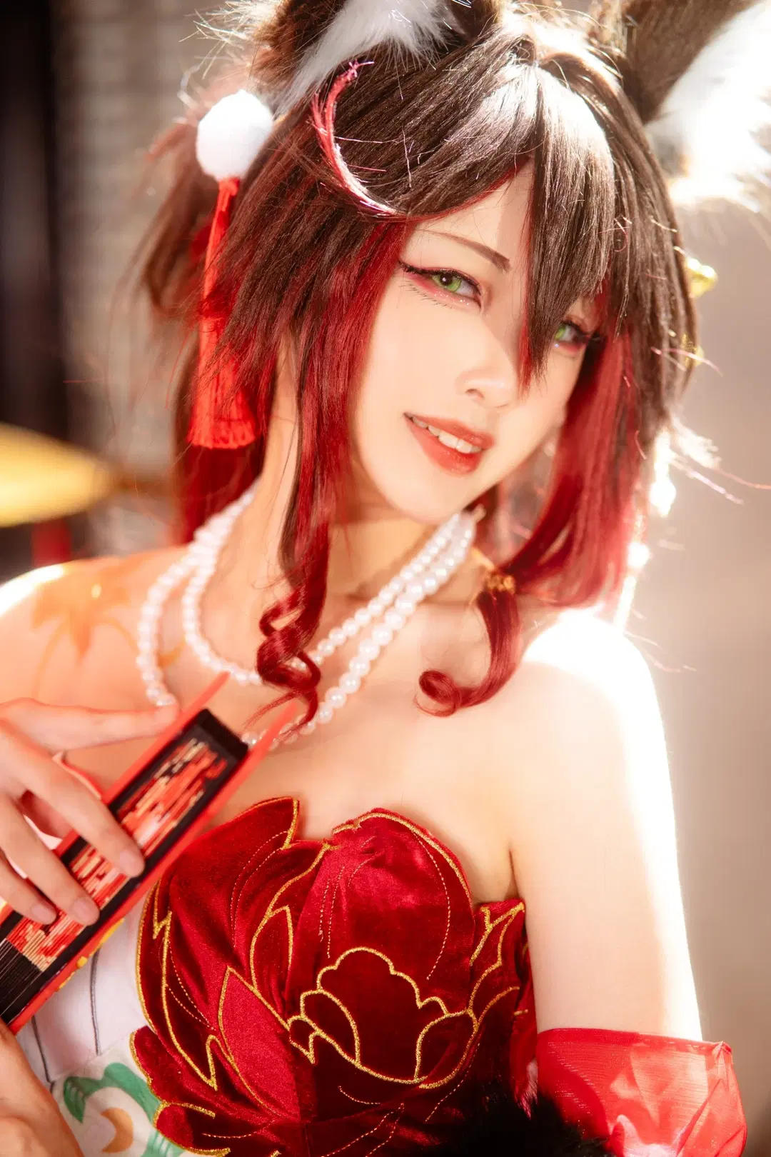[Tingyun cosplay] A Flawless Clash of Red-and-White Oriental Charm, Fox Ears, and Fluffy Tails by 蛇生伊夕 - Image 4