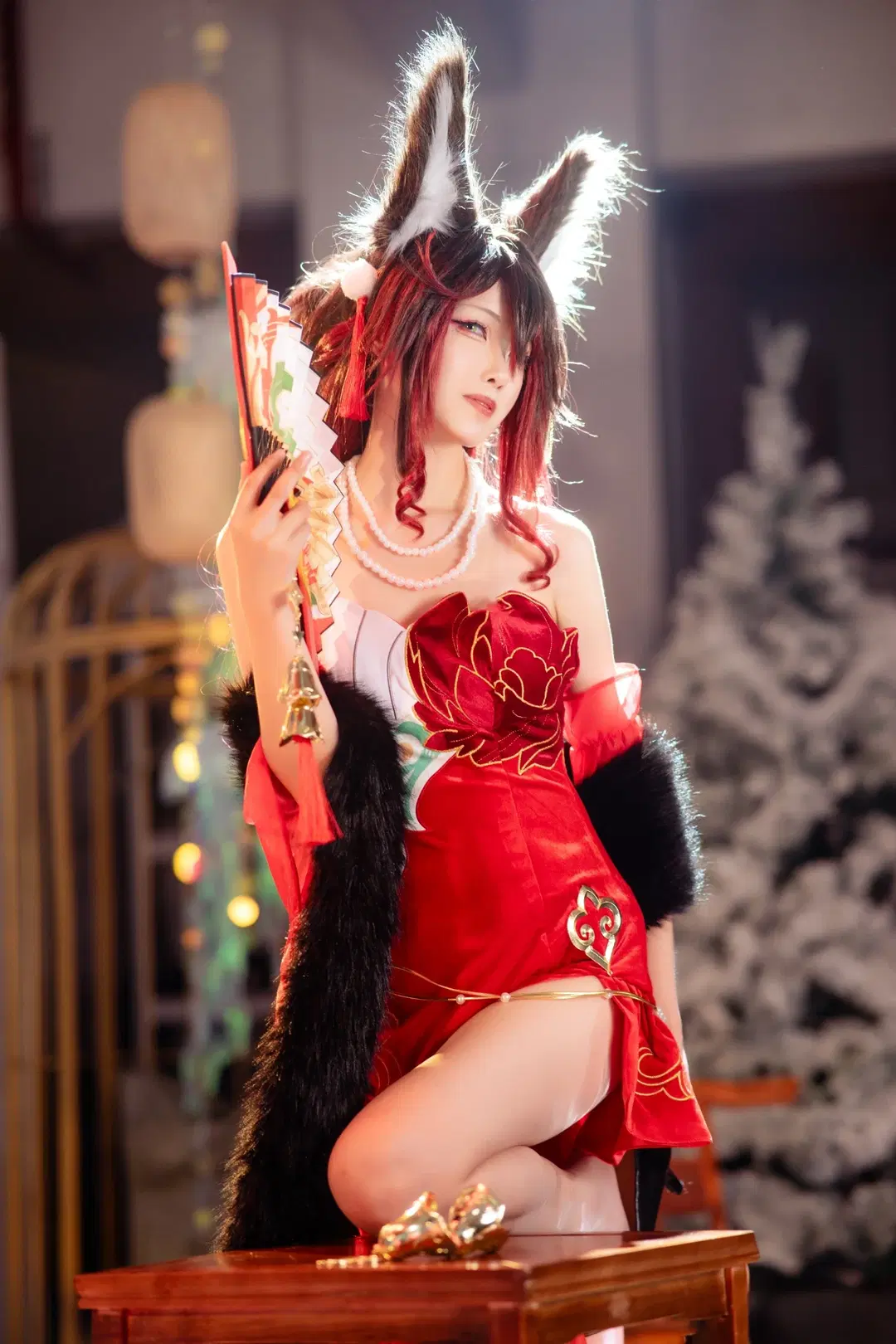 [Tingyun cosplay] A Flawless Clash of Red-and-White Oriental Charm, Fox Ears, and Fluffy Tails by 蛇生伊夕 - Image 6