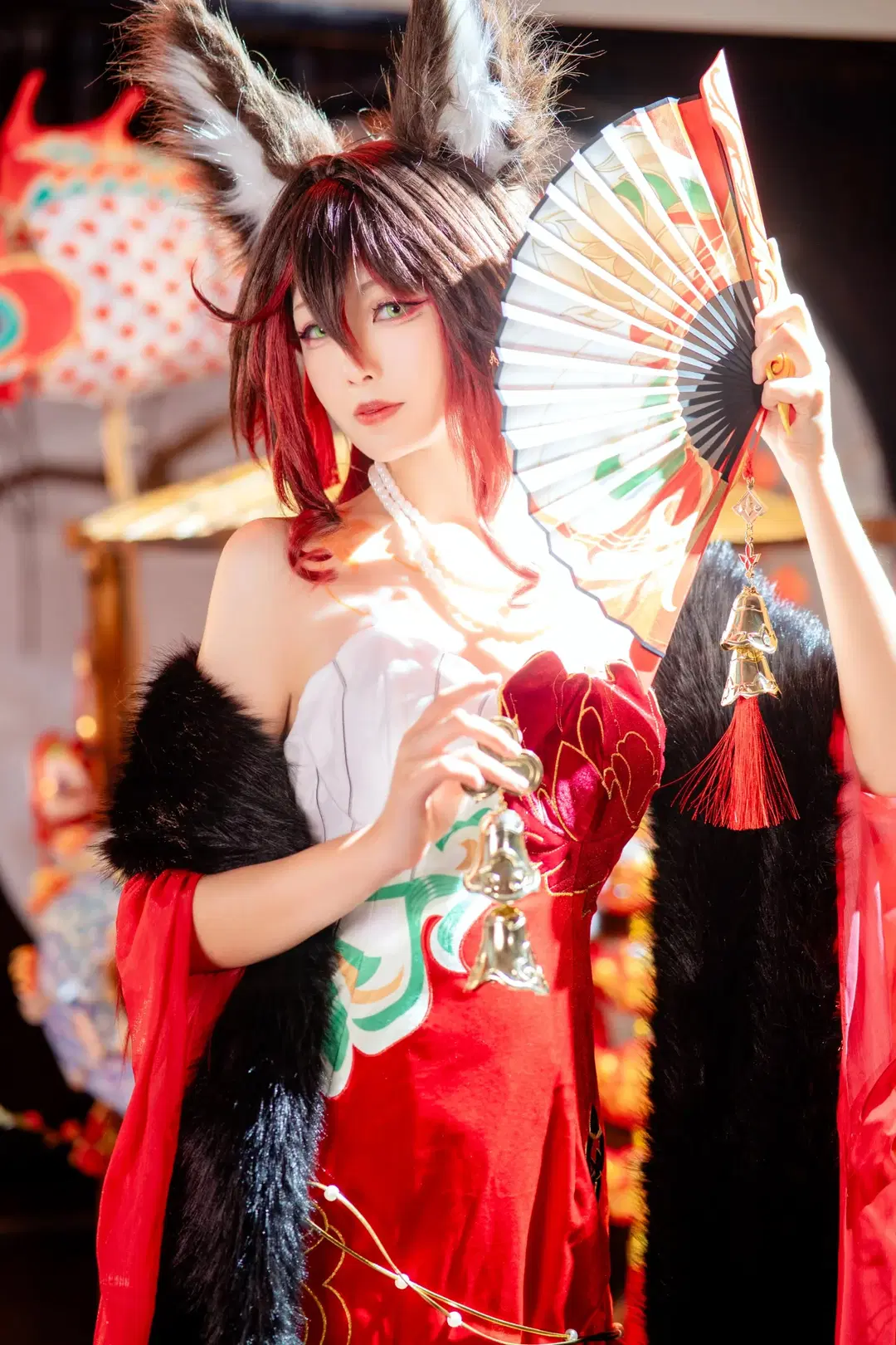 [Tingyun cosplay] A Flawless Clash of Red-and-White Oriental Charm, Fox Ears, and Fluffy Tails by 蛇生伊夕 - Image 8