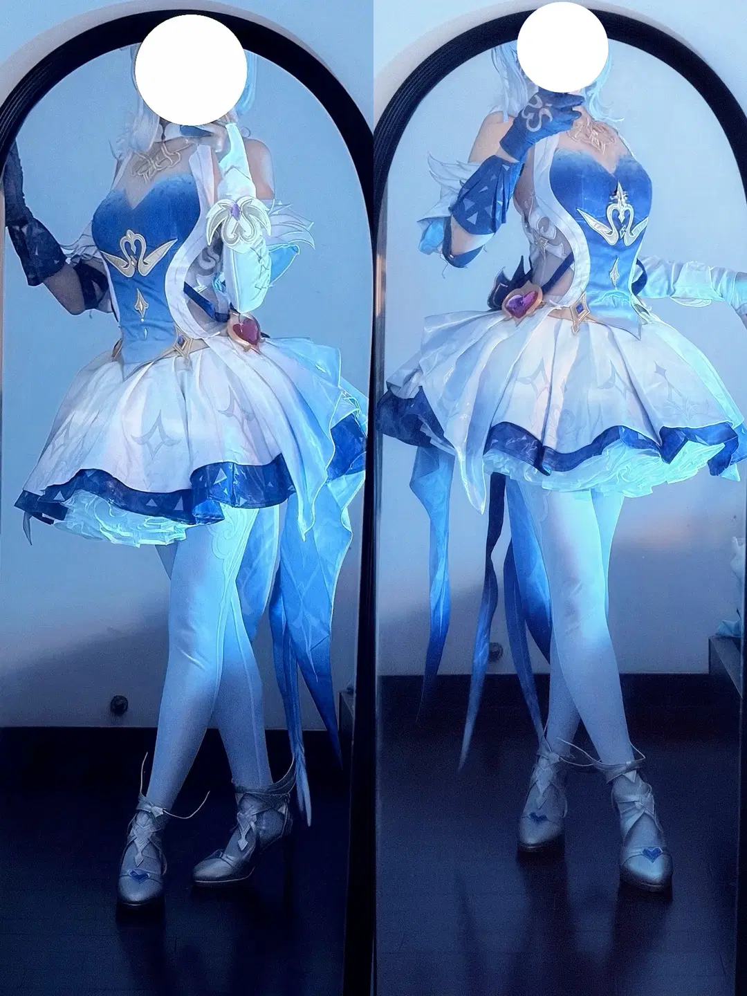 35cmパニエ試着レポ、『原神』オデットのコスプレ再現ディテール - 蛇生伊夕 - 2枚目
