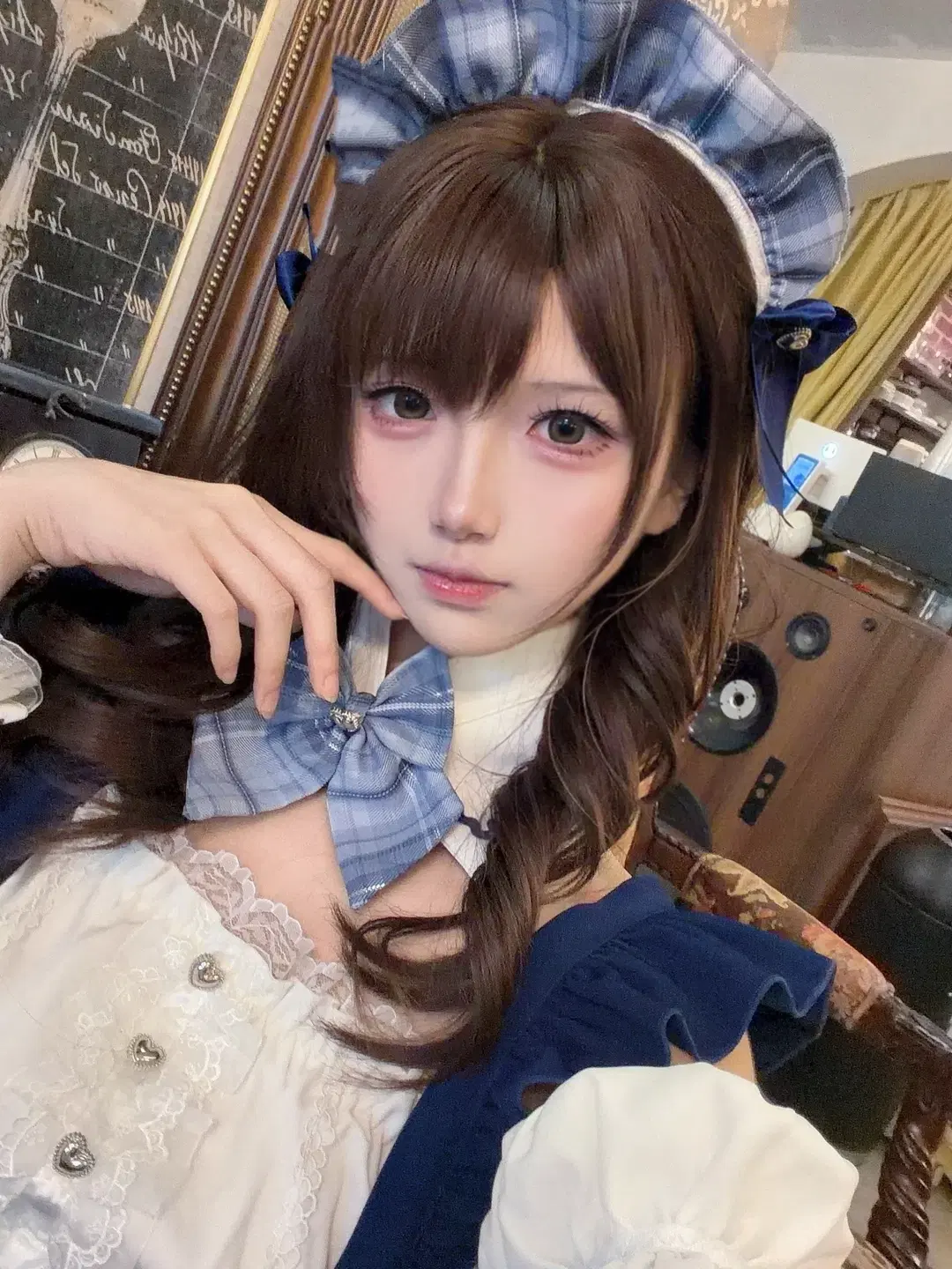 cosplay, 女僕至上主義, malymoon, 咖啡廳拍照, 皇家藍女僕裝
