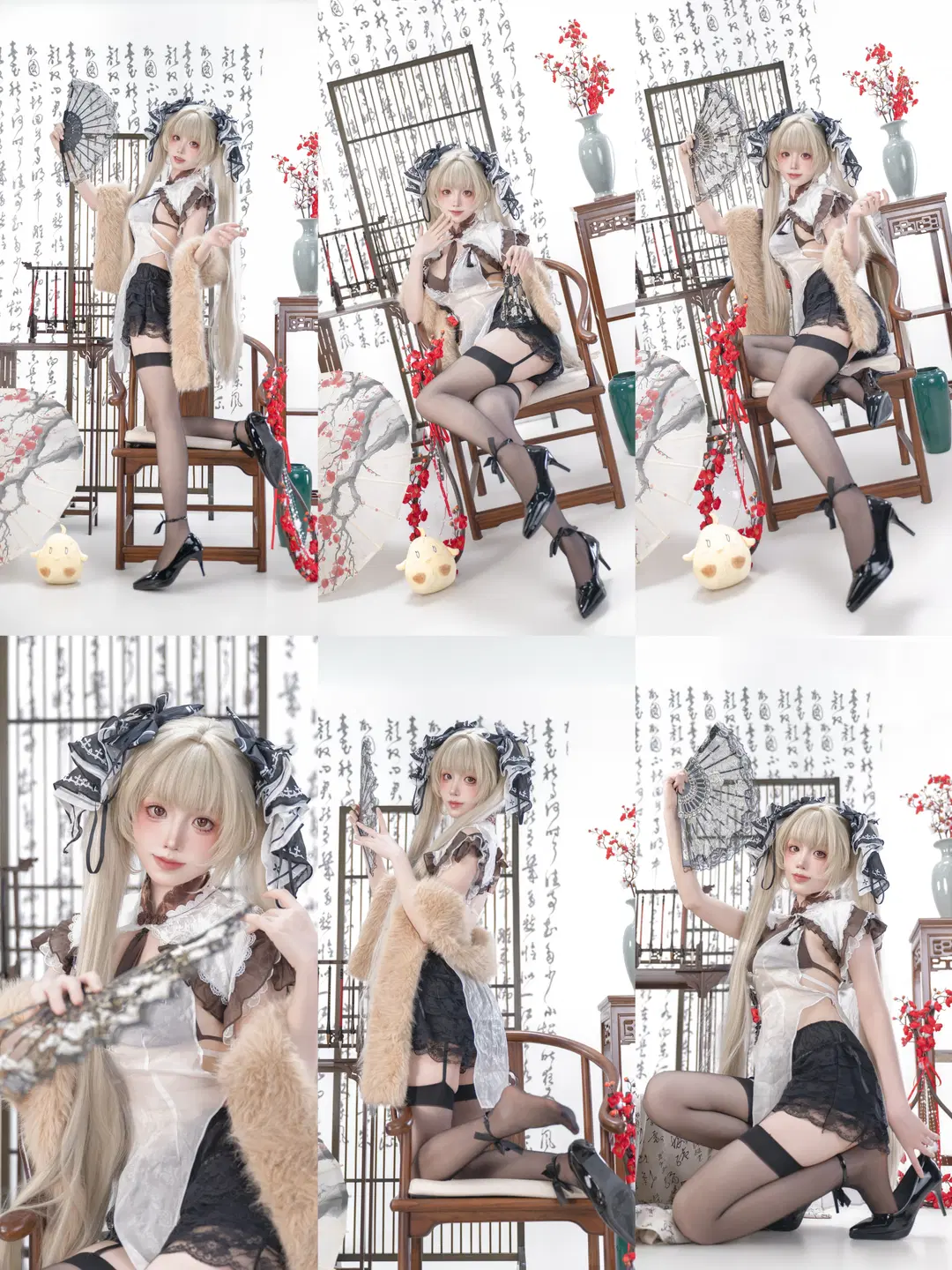 碧蓝航线, 哥特风, 旗袍cos, 可畏cos, 黑丝