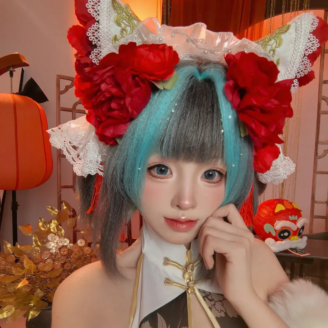 【柴郡cos】碧藍航線的新春旗袍賀圖 - 甘小楽_LeLe - 第2張