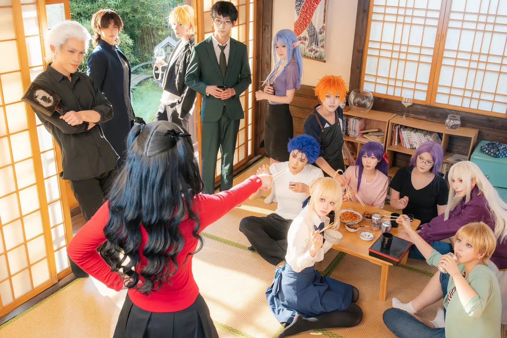 远坂凛cos, saber cos, 丝袜cos, 卫宫家今天的饭, 士郎cos