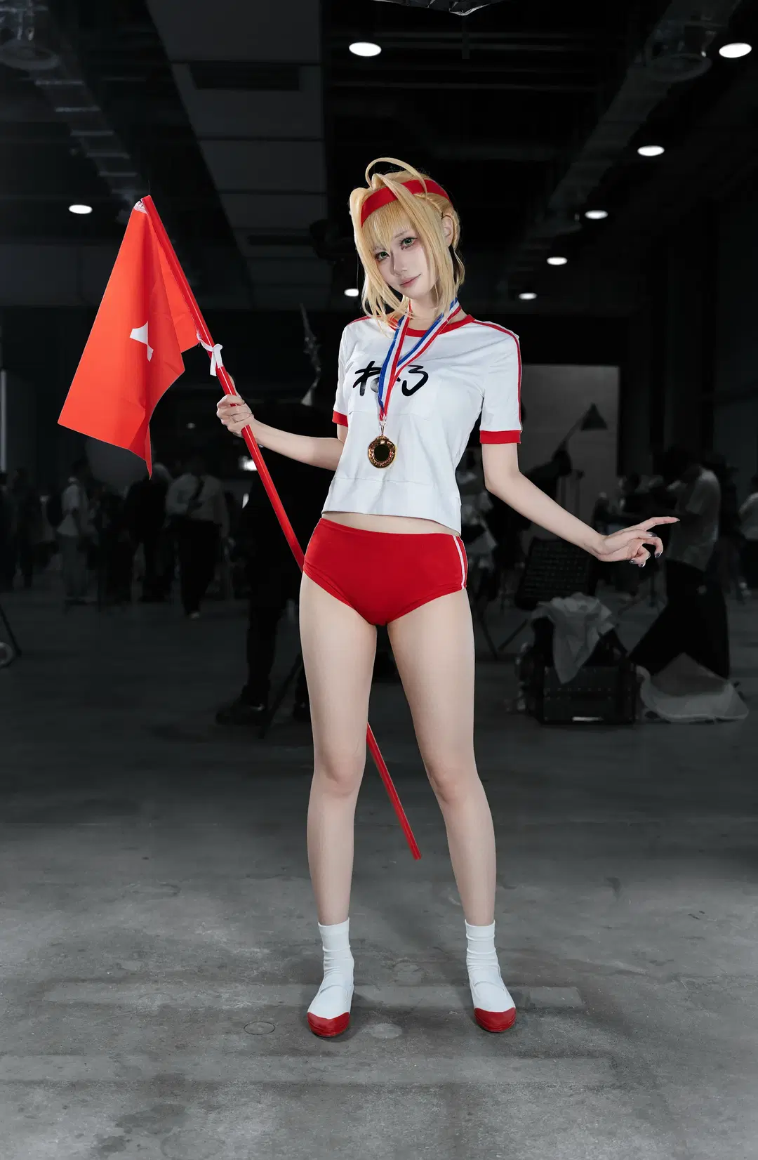 【尼禄cos】FGO尼禄体操服场照，红白配色尽显运动活力 - 檜名乃Hinano - 第10张