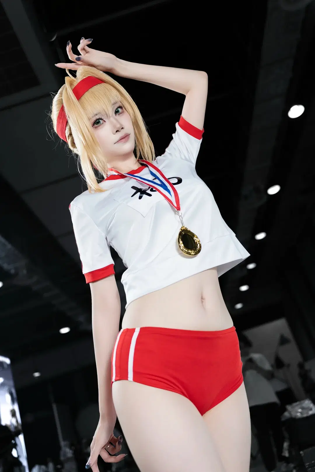 【尼禄cos】FGO尼禄体操服场照，红白配色尽显运动活力 - 檜名乃Hinano - 第2张